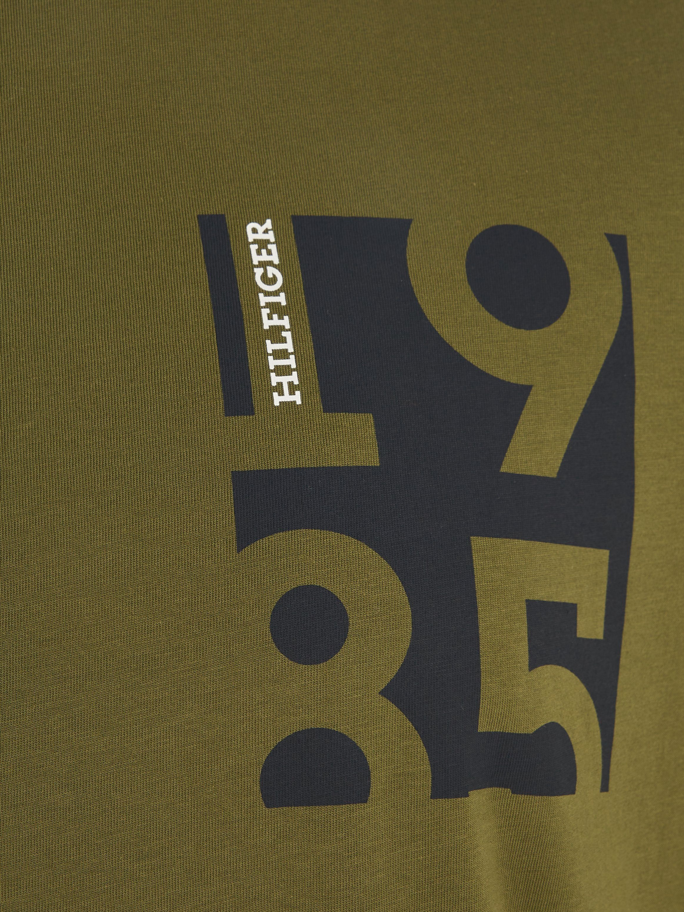 T-Shirt Tall PRINT Hilfiger Putting Tommy BT-CHEST Green & Big TEE-B