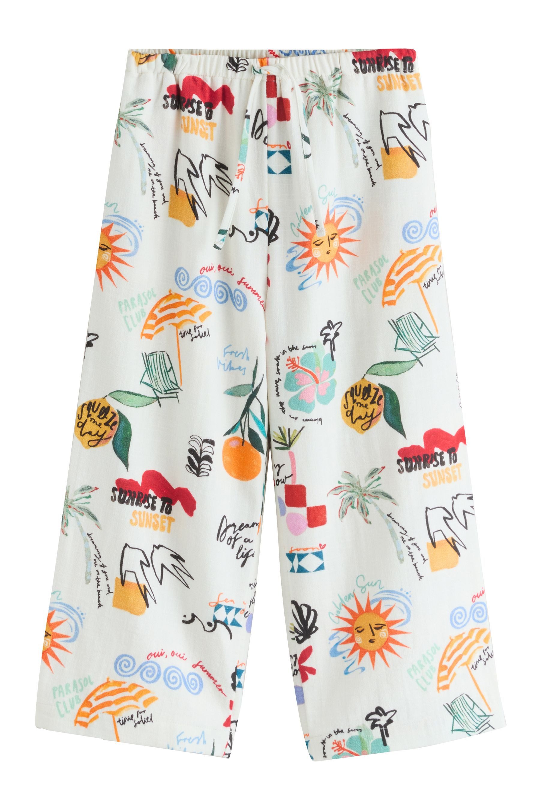 Palazzohose Schlupfhose mit weitem Bein
