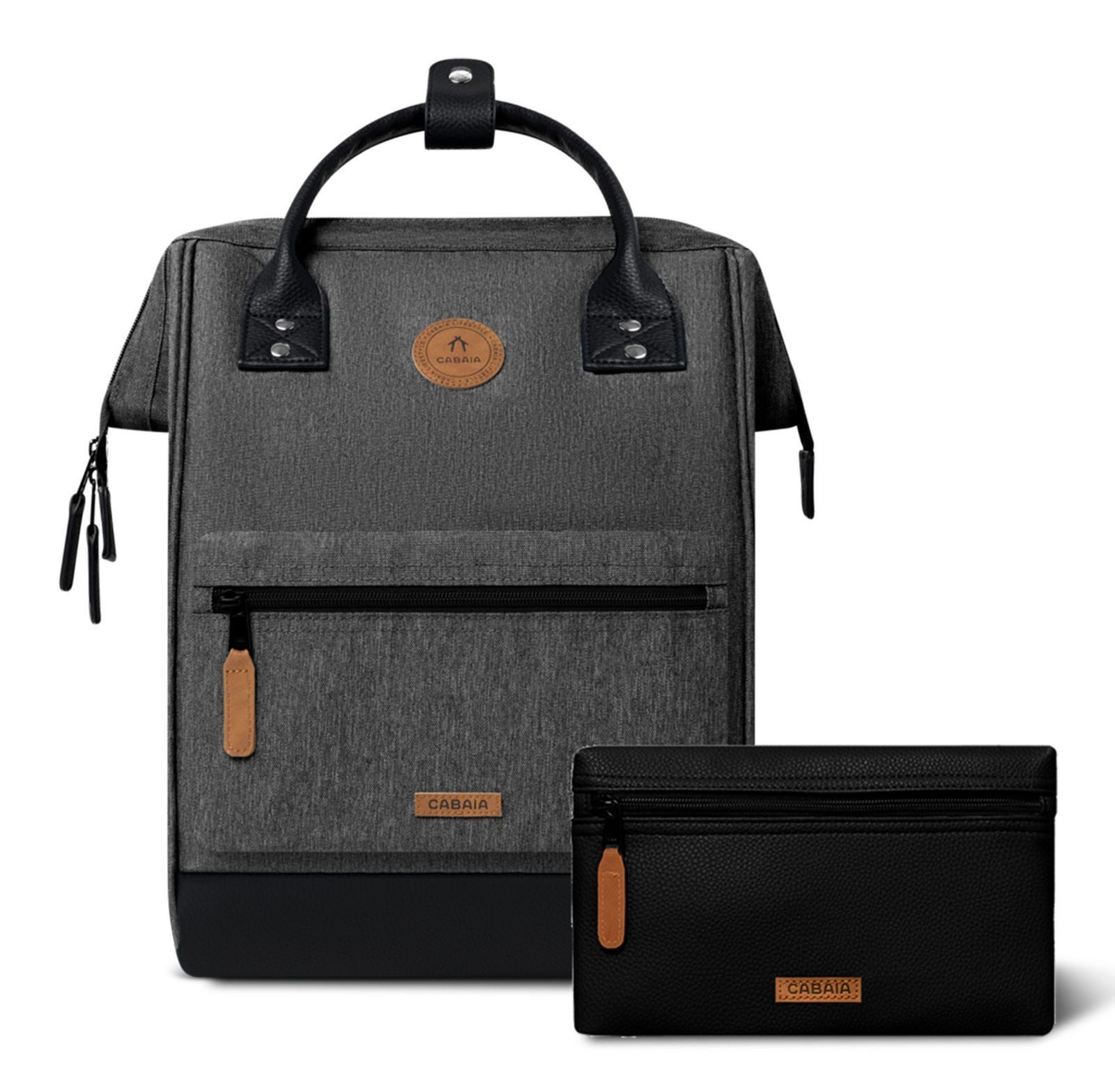 CABAIA Rucksack Melanged Backpack (Set, 3-tlg)