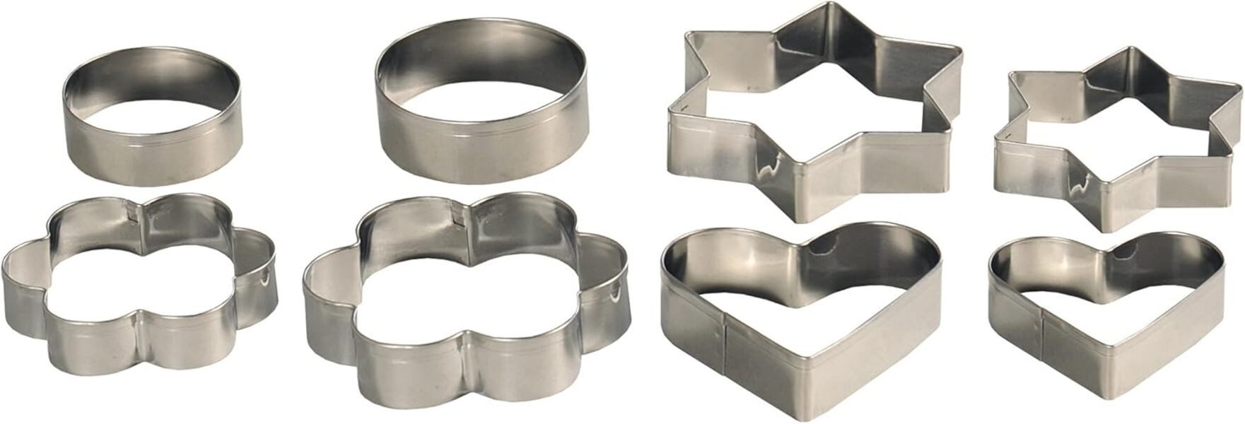 KESPER® Ausstechform Ausstechförmchen, 8-teilig, Metall, (1-St)