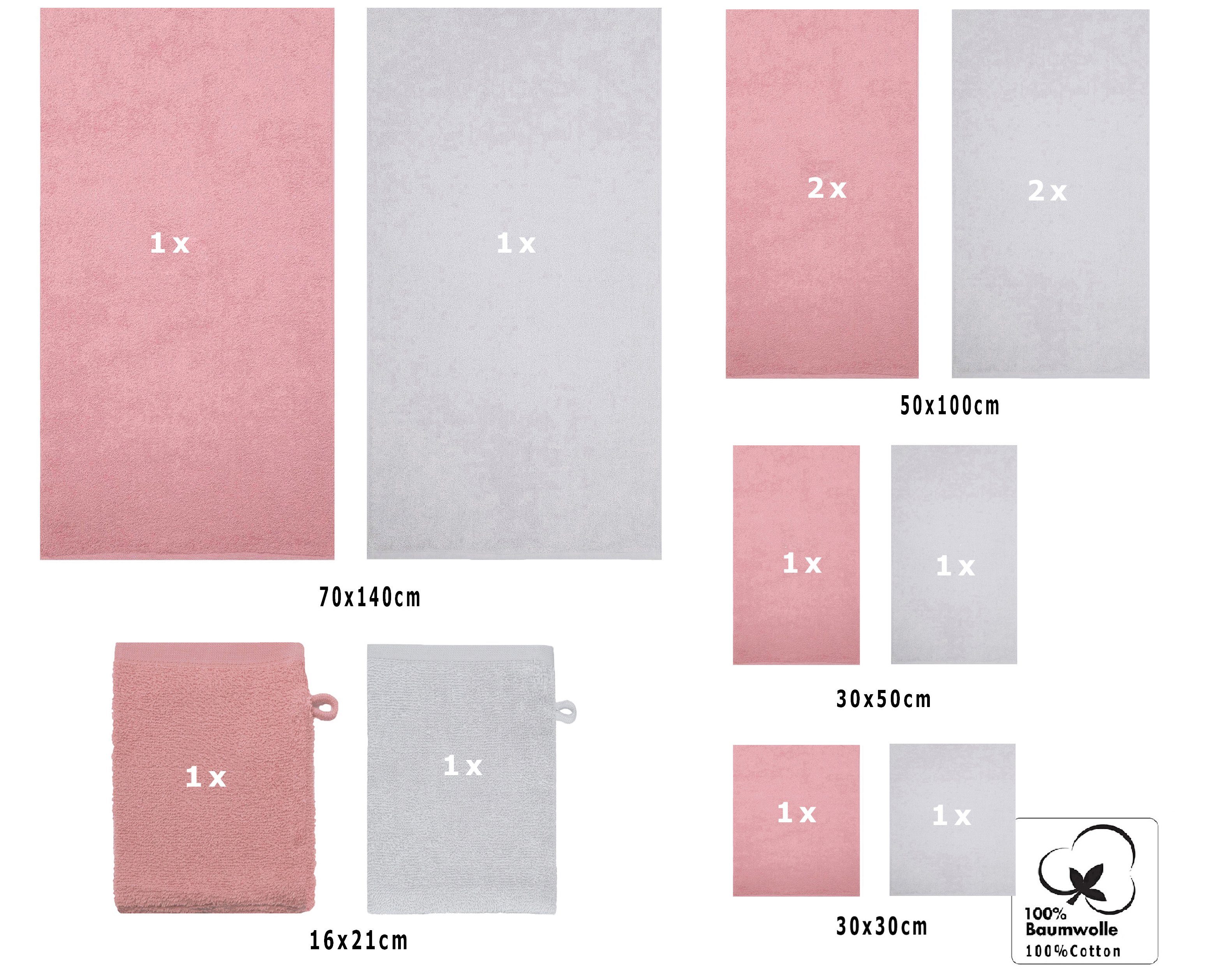 Betz Handtuch Set 12 TLG. Handtuch Set BERLIN Farbe Lotus - Silbergrau, 100 günstig online kaufen