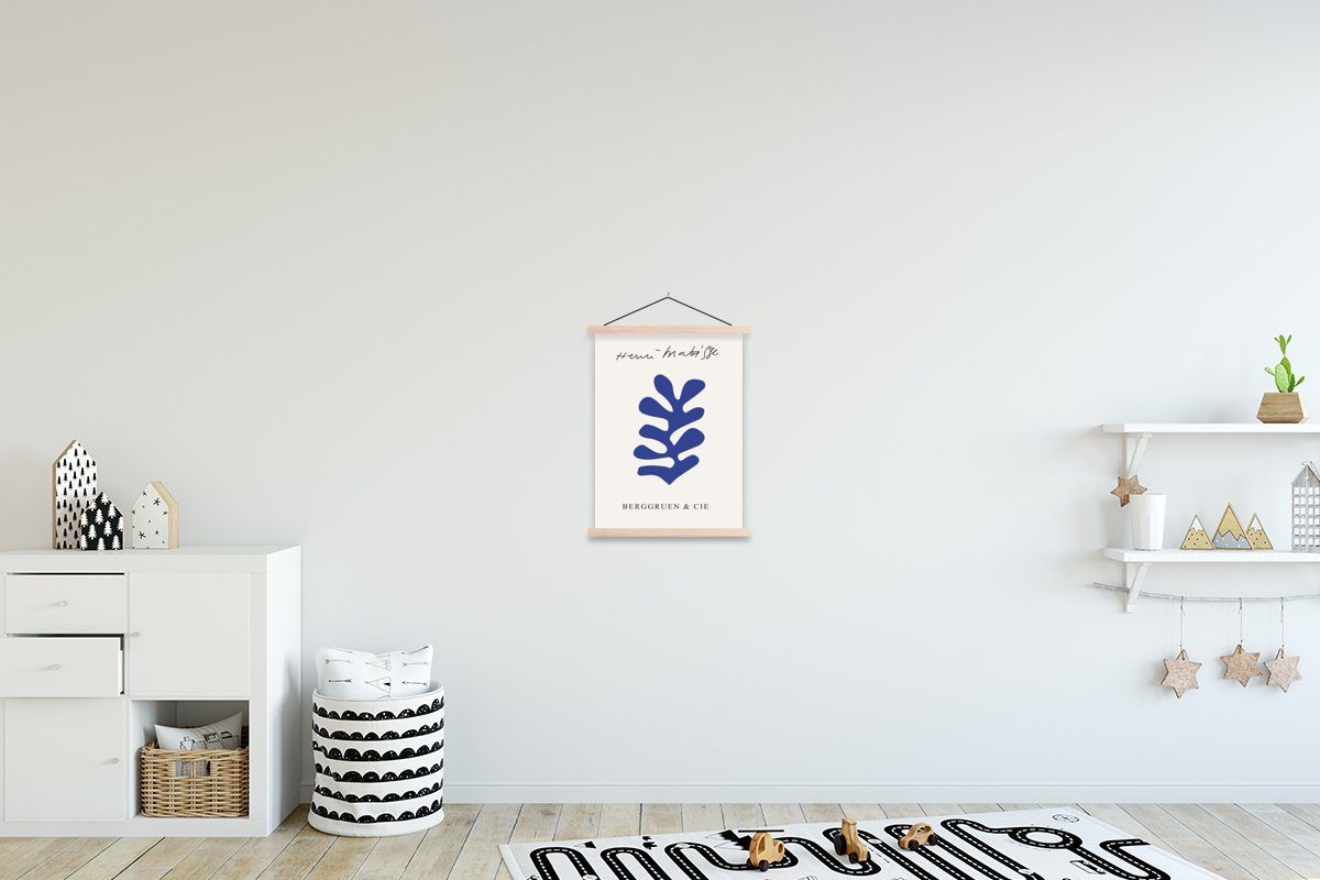 MuchoWow Poster Abstrakt - Blau - Kunst - Matisse, (1 St), Posterleiste, Textilposter für Wohnzimmer, Bilderleiste, Magnetisch