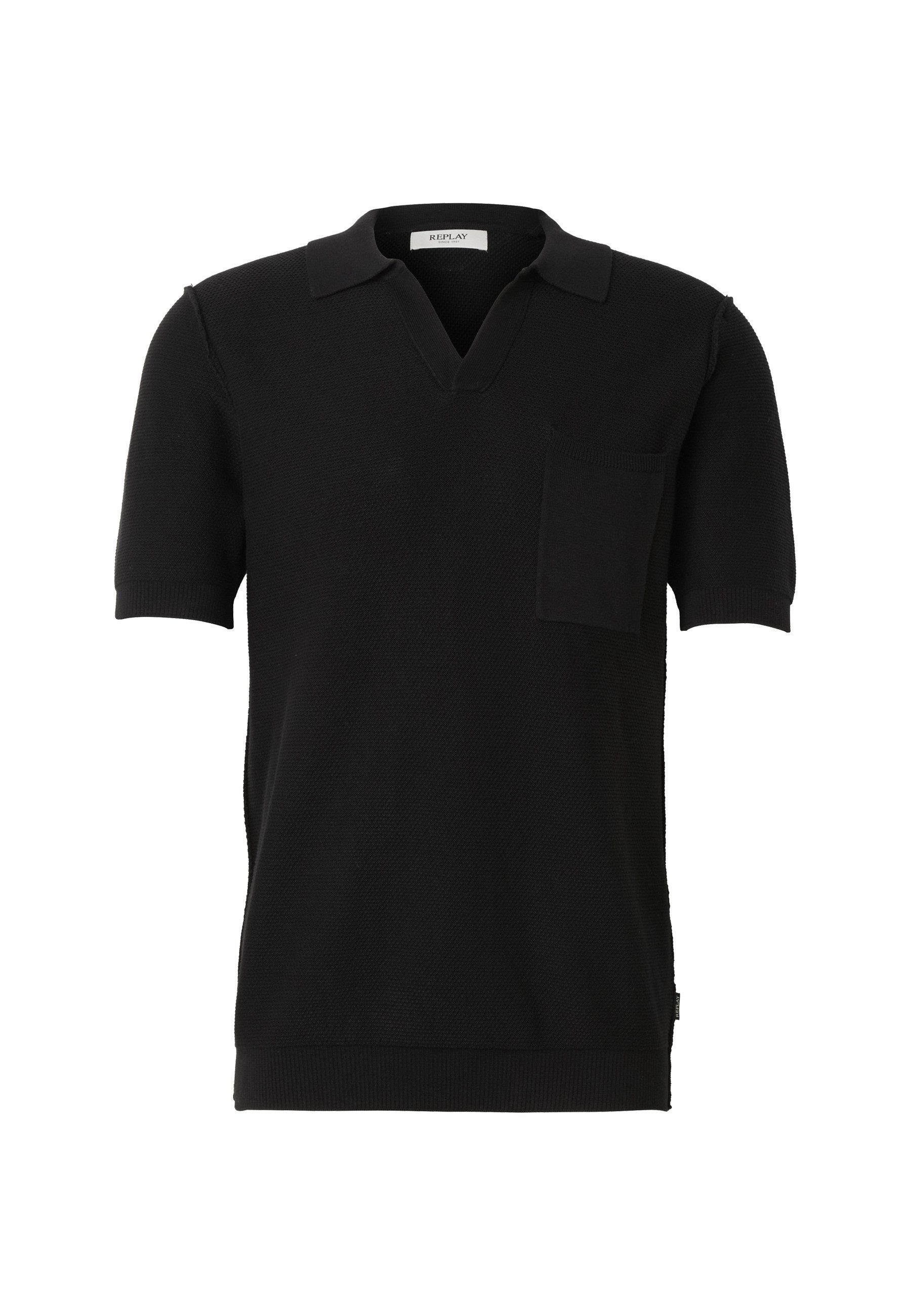 Replay Rundhalspullover Replay UK5150 knitwear polo (1-tlg)