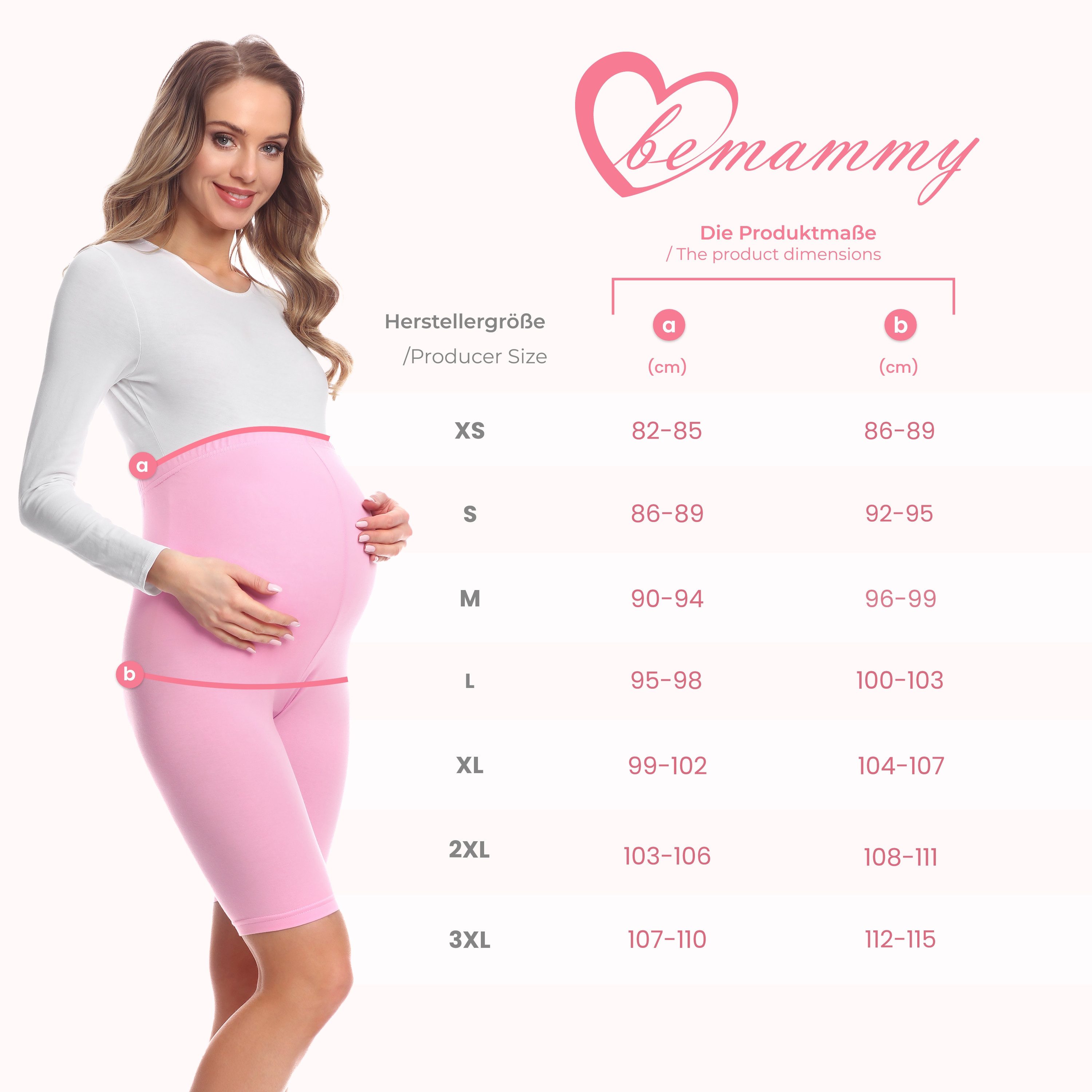 Be Mammy Umstandsleggings Damen Kurze Leggings BE-04 (1-tlg) aus Viskose günstig online kaufen