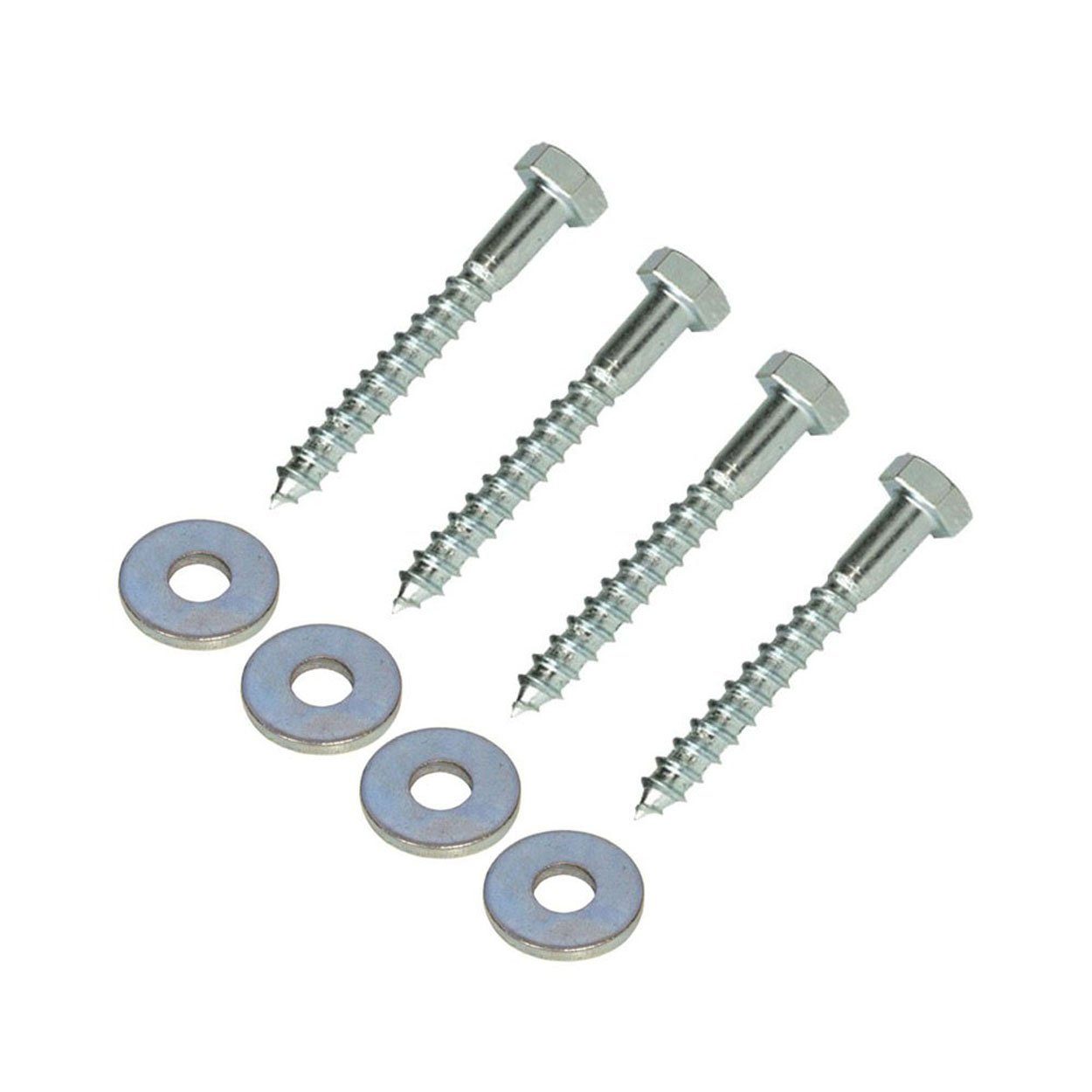 Schrauben- und Dübel-Set Holzschrauben Set 4x 8x60mm für Dachmontage Stahl Schraubensatz