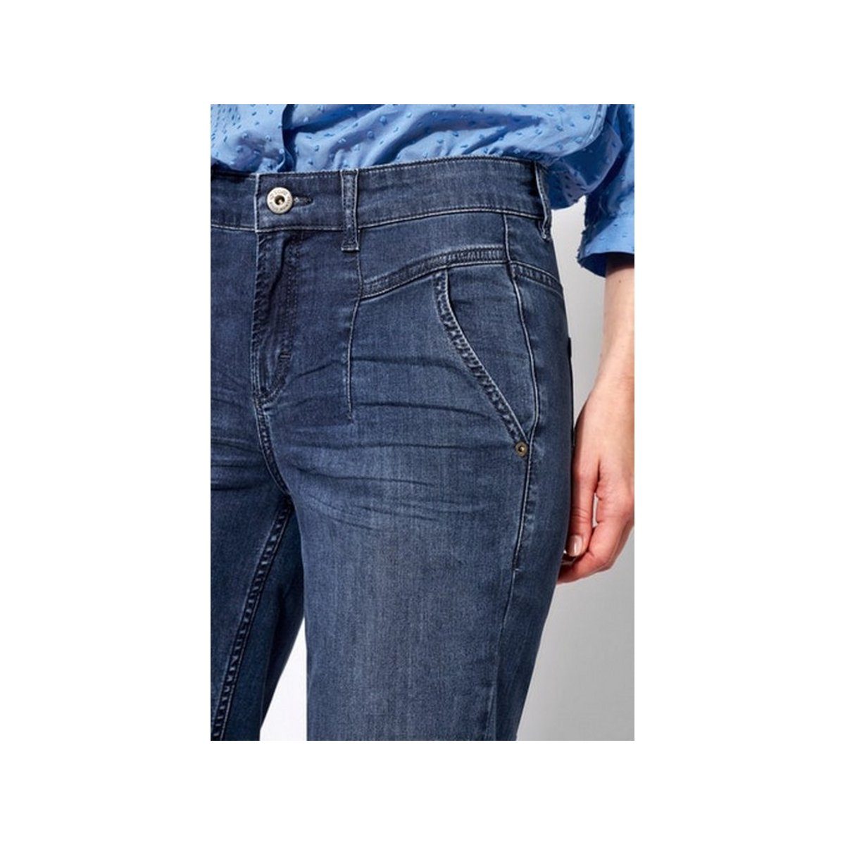 blau blue 5-Pocket-Jeans (1-tlg) mid used TONI