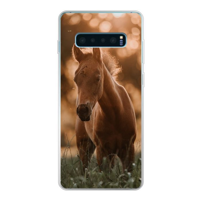 MuchoWow Handyhülle Pferd - Licht - Landschaft Phone Case Handyhülle Samsung Galaxy S10 Lite Silikon Schutzhülle
