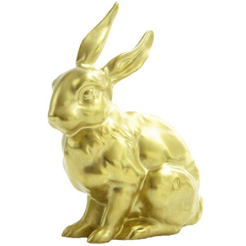 Reichenbach Osterhase Porzellanfigur Hase sitzend Gold