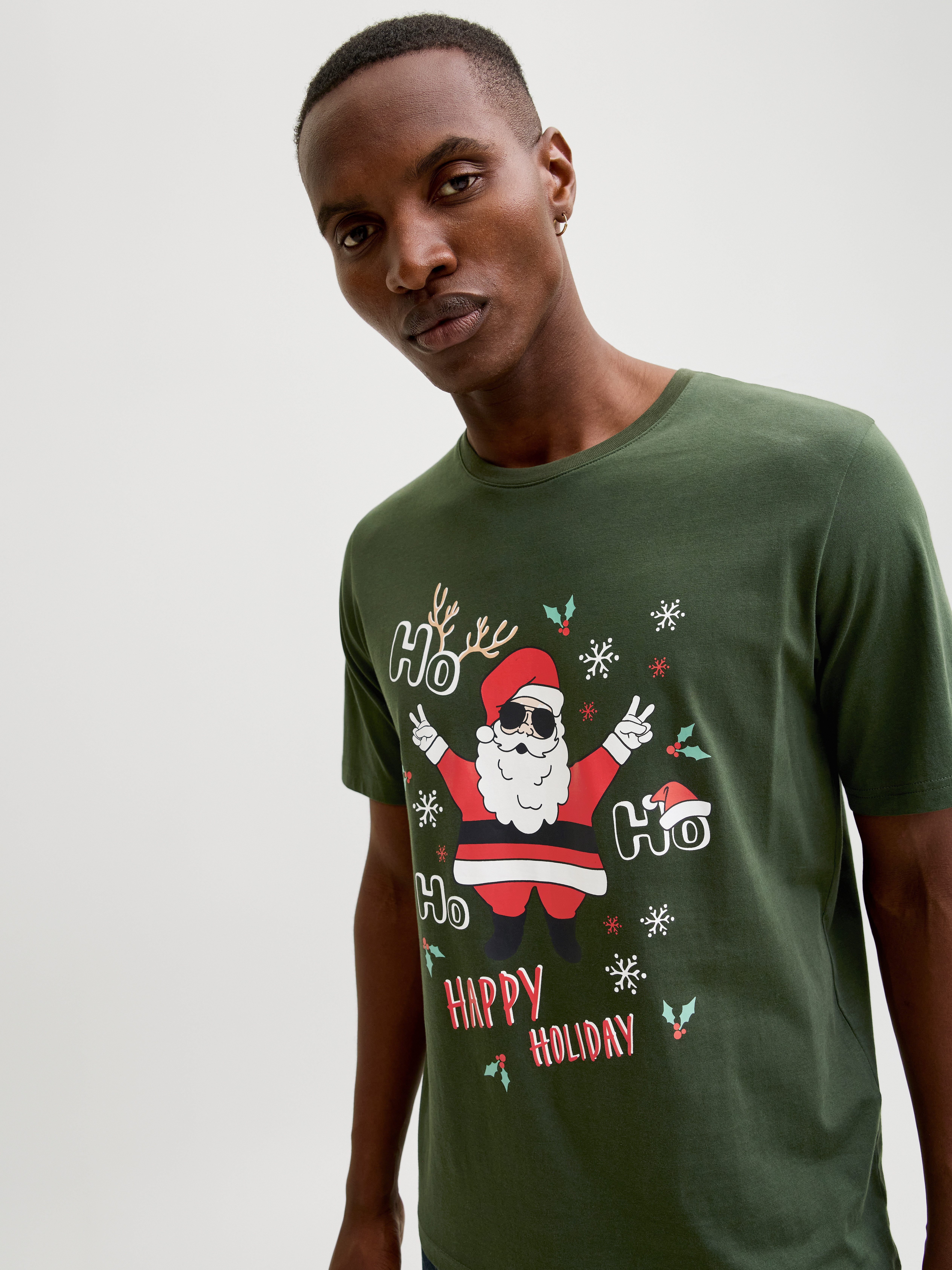 Jack & Jones Rundhalsshirt JJCHRISTMAS TEE SS CREW NECK XMAS mit weihnachtl günstig online kaufen