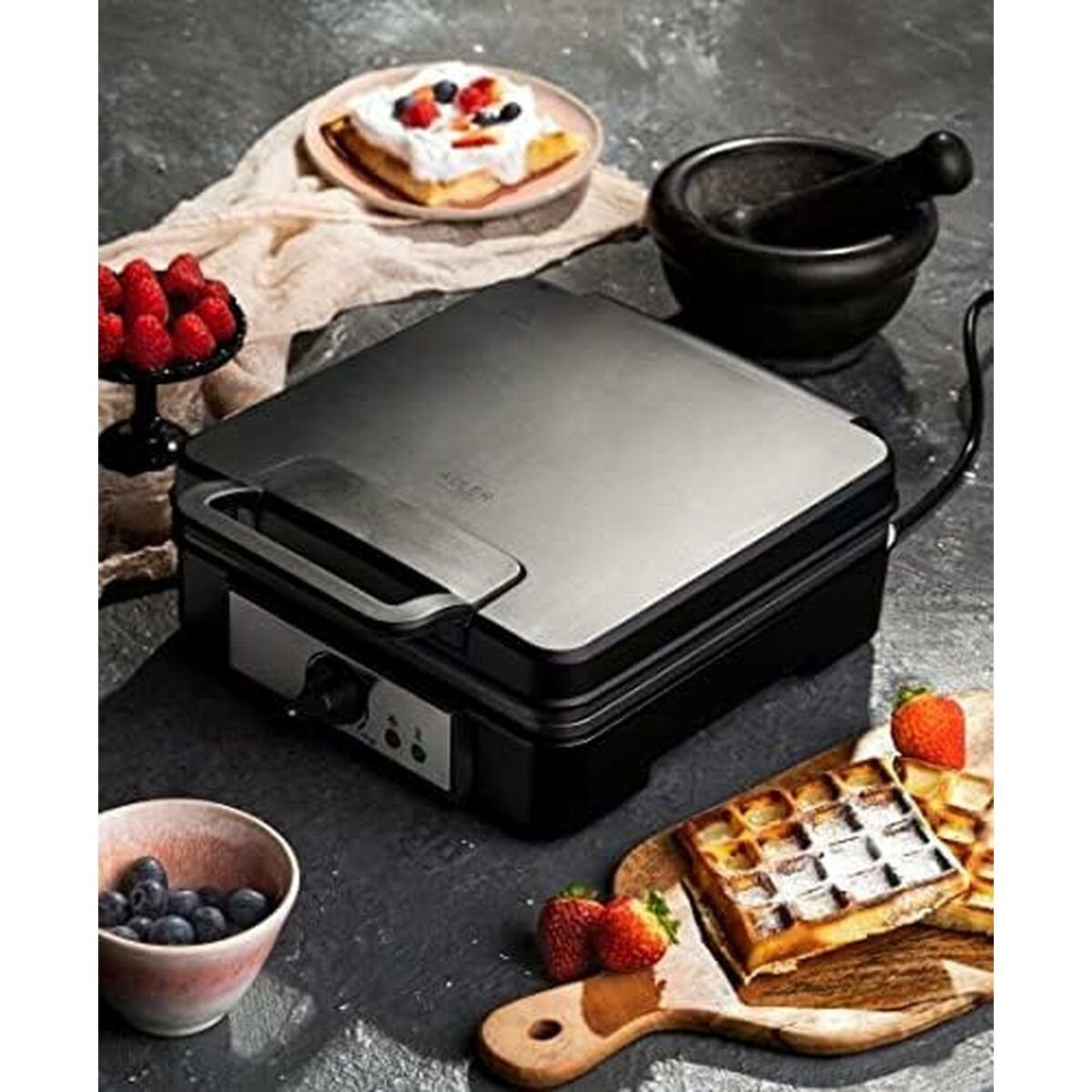 Adler Kontaktgrill Adler Waffeleisen AD 3049 Quadratisch Belgische Waffeln
