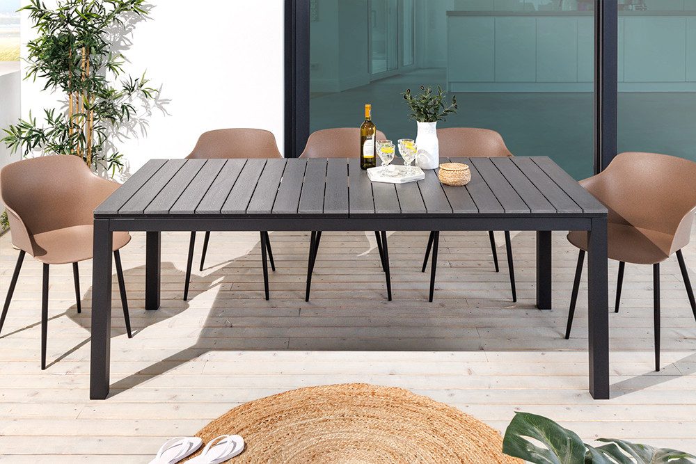 riess-ambiente Gartentisch DESIGNO 200-250-300cm grau / (Einzelartikel, 1-St), Outdoor · Aluminium · ausziehbar · Terrasse · wetterfest · Design