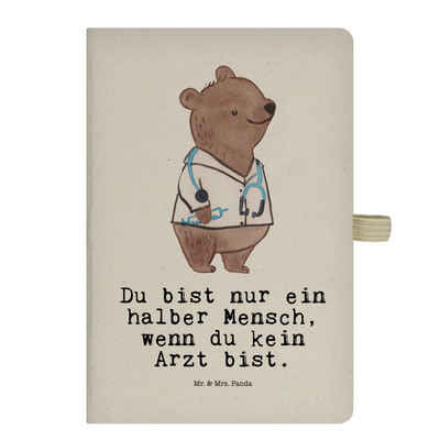 Mr. & Mrs. Panda Notizbuch Arzt Herz - Transparent - Geschenk, Mediziner, Doktortitel, Kollege, Mr. & Mrs. Panda, Edel bedruckt