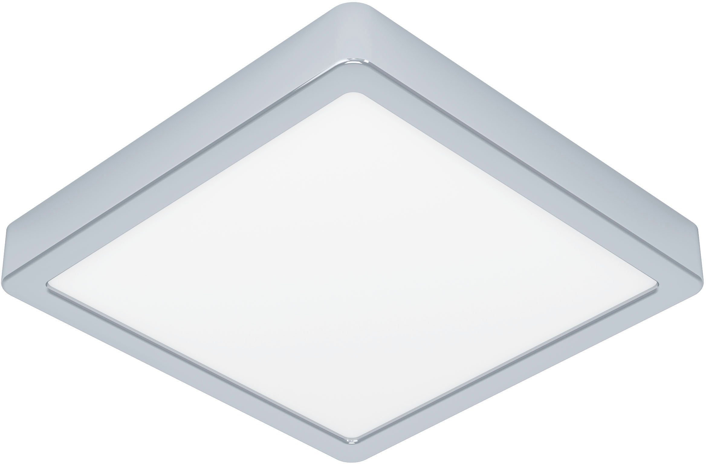 Outlet-Produkte FUEVA chrom integriert, 5, Warmweiß aus Deckenleuchte fest Stahl - Warmweiß, - 17W LED in EGLO Deckenleuchte
