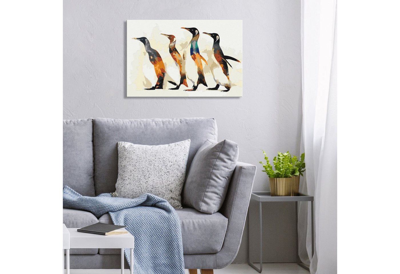 Thumbnail - Artgeist Malen nach Zahlen Penguin Family