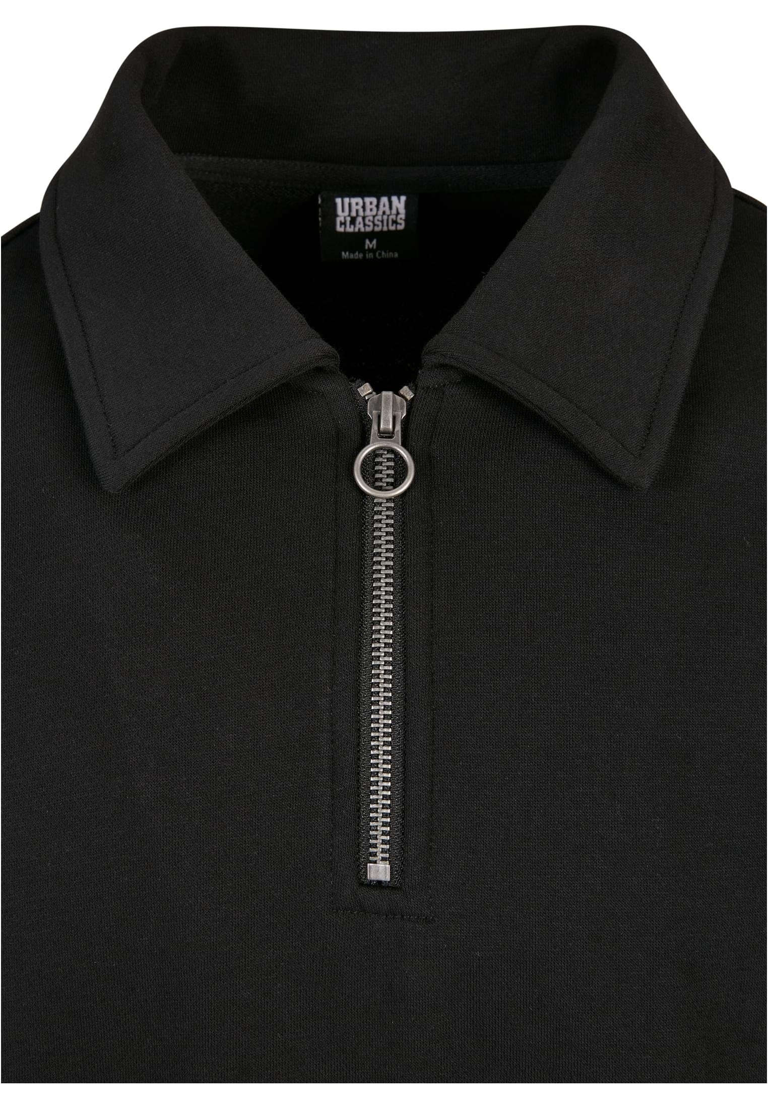 (1-tlg) Herren URBAN Collar Kapuzenpullover CLASSICS Shirt Crew black