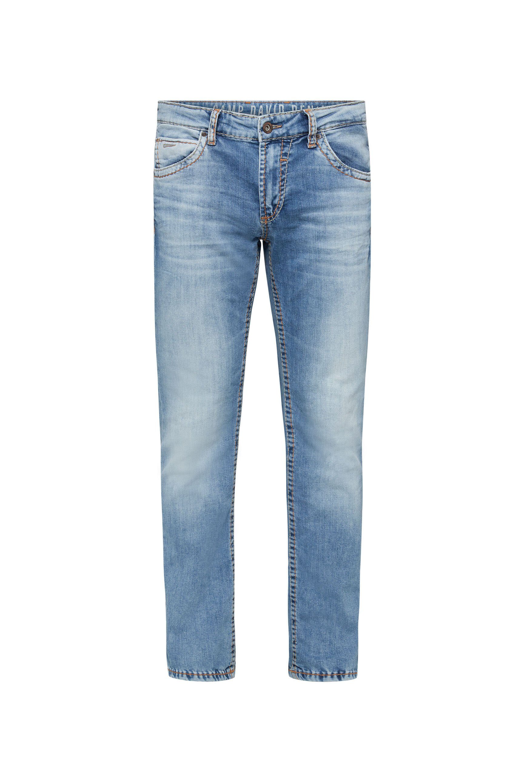 breiten DAVID Regular-fit-Jeans CAMP Nähten mit