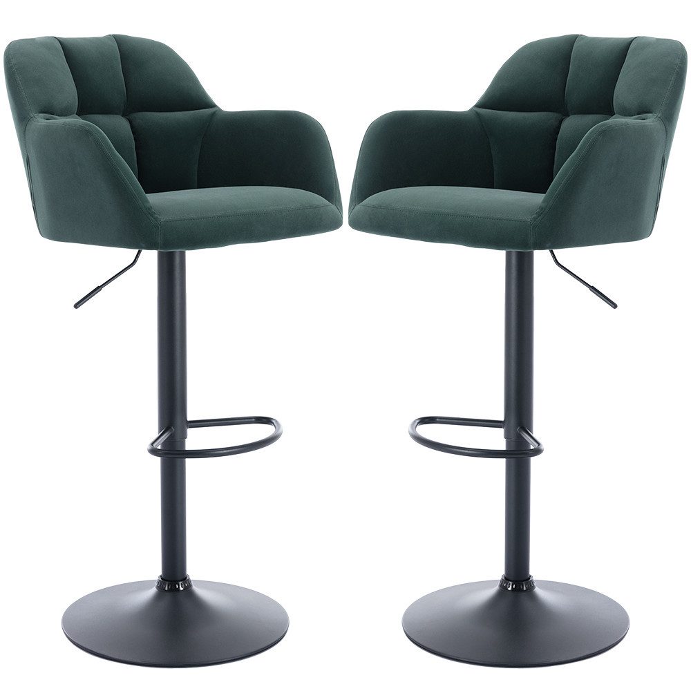 WAHSON OFFICE CHAIRS Barhocker 2er Barstuhl Samtstoff Thekenhocker günstig online kaufen
