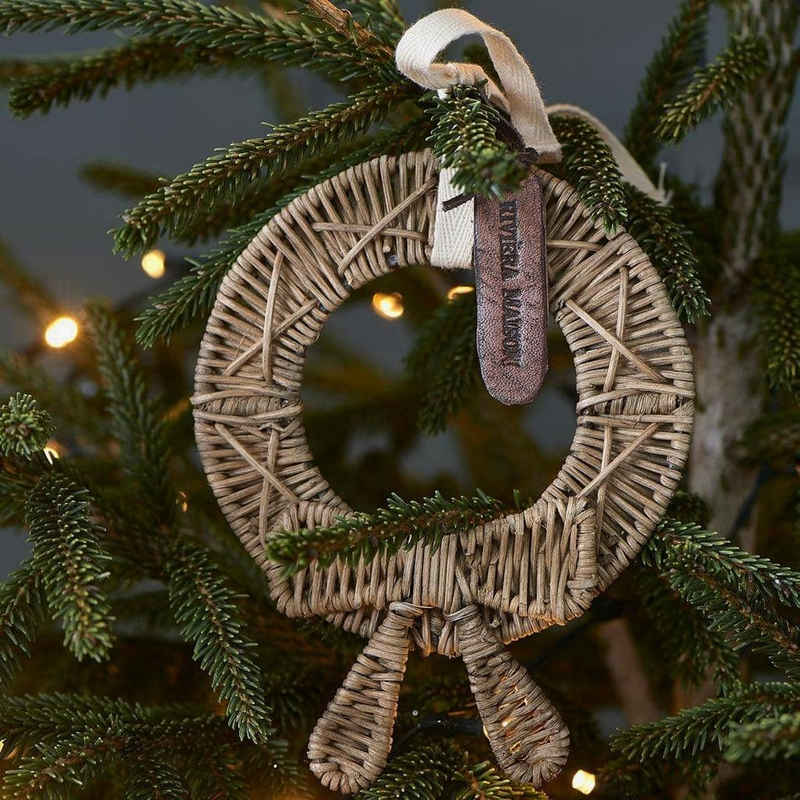 Rivièra Maison Christbaumschmuck Rustic Rattan Mini Christmas Wreath, Weihnachtsdeko
