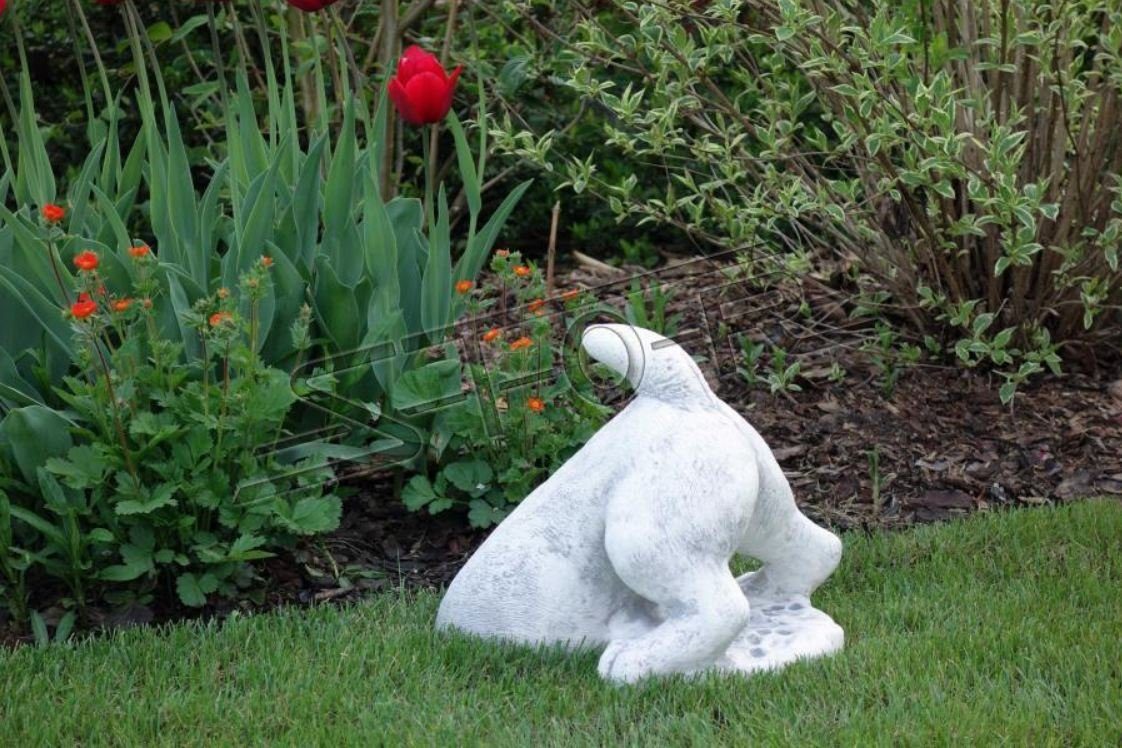 Statue Skulptur Garten Hund Stein Figuren Dekoration Terrasse Figur JVmoebel Deko