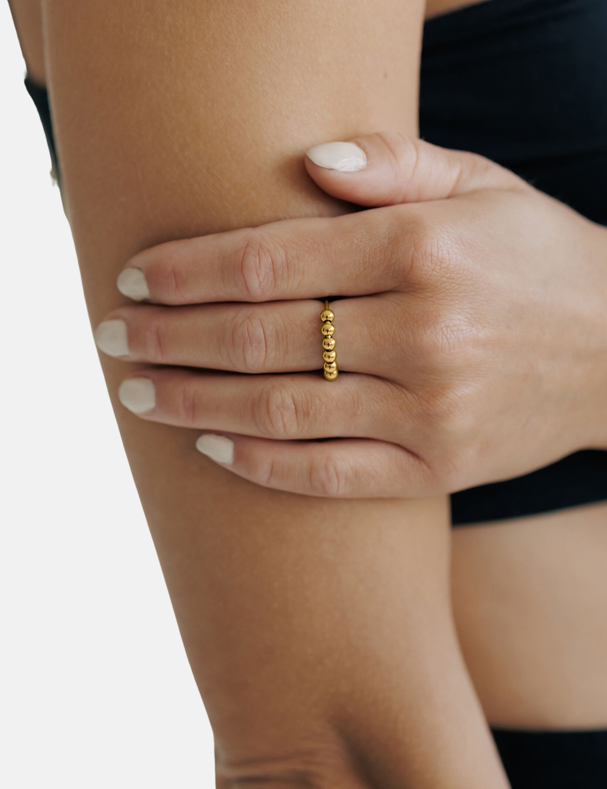 GOOD.designs Perlenring, Anxiety Ring mit beweglichen Perlen