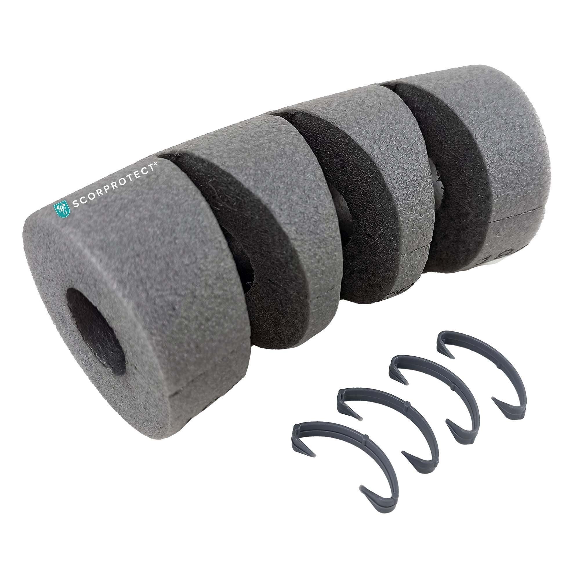 Scorprotect® Steinwolle PE Rohrisolierung Bogen 90 Grad hellgrau + 4 Clipse günstig online kaufen