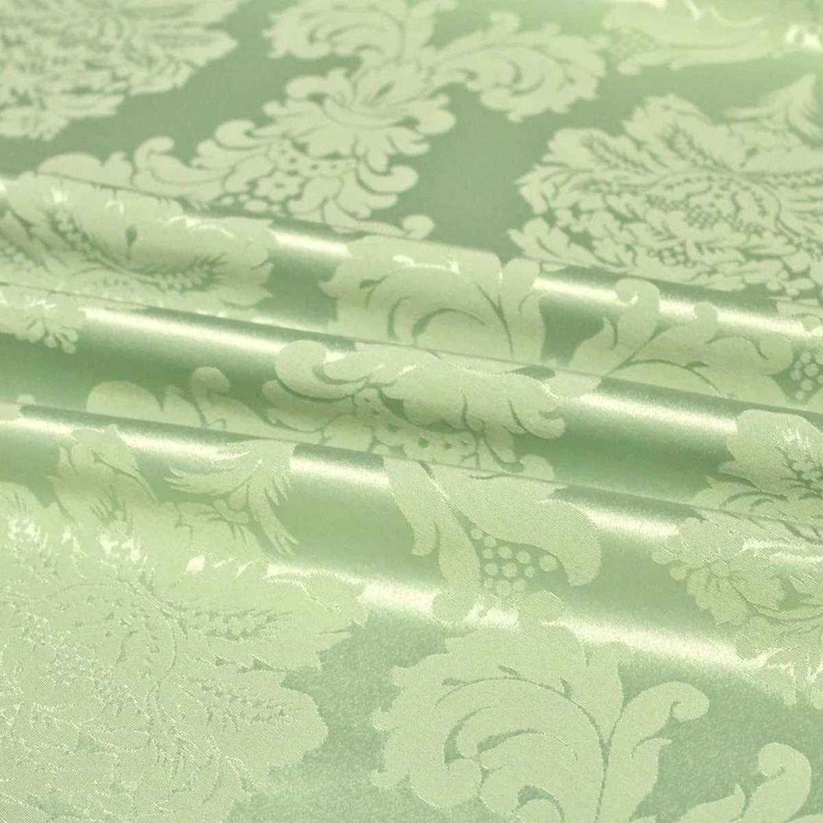 Thumbnail - Stofferia Stoff Dekostoff Satin Jacquard Damasco Absint, Breite 280 cm, Meterware