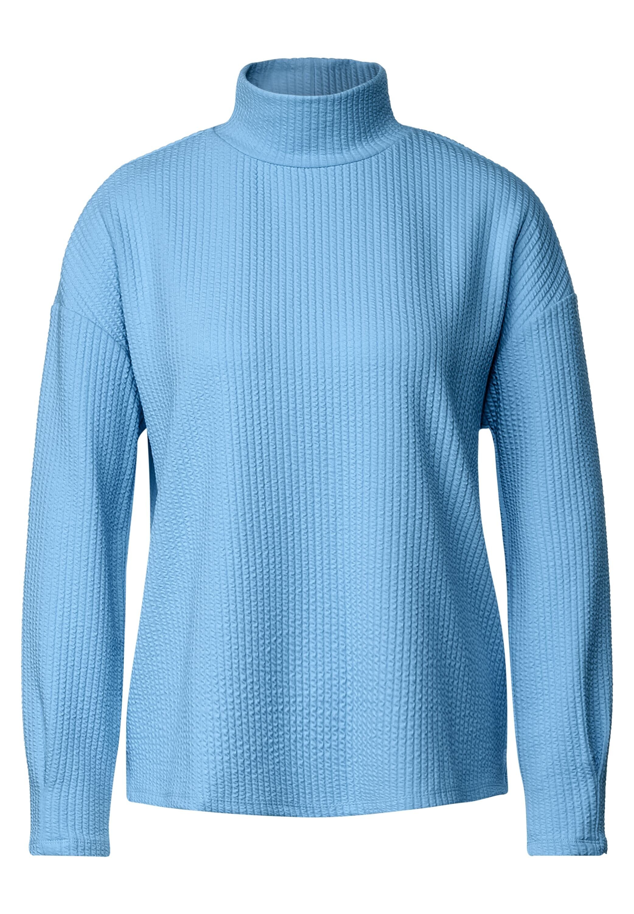 STREET ONE Langarmshirt in Unifarbe