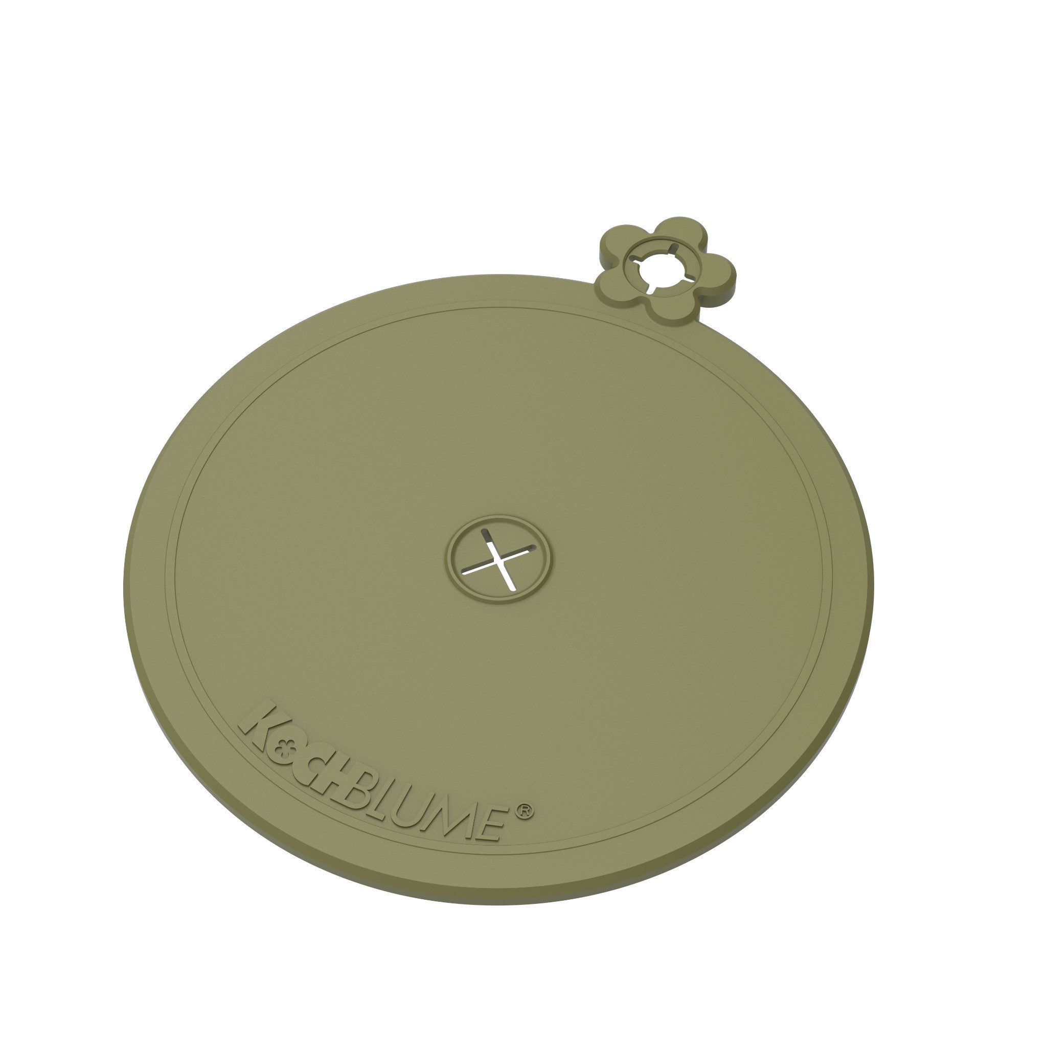 Kochblume Glasuntersetzer Kochblume Glasabdeckung mit Trinkhalmfunktion 3-tlg. in olive