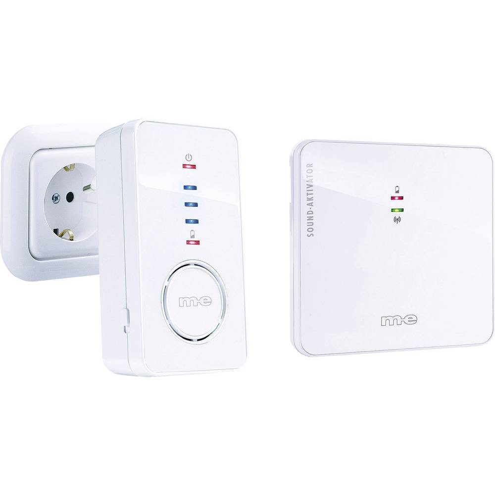 m-e Smart Home Türklingel Funk-Türglocke geräusch-aktivem Sender 41156 (beleuchtet, klangaktiv)