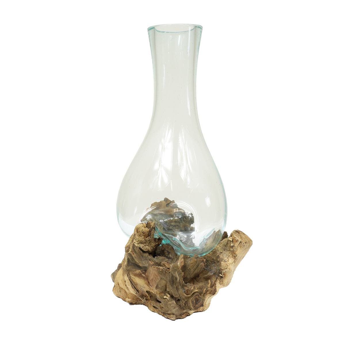 Oriental Galerie Dekofigur Wurzelholz Glas Vase günstig online kaufen