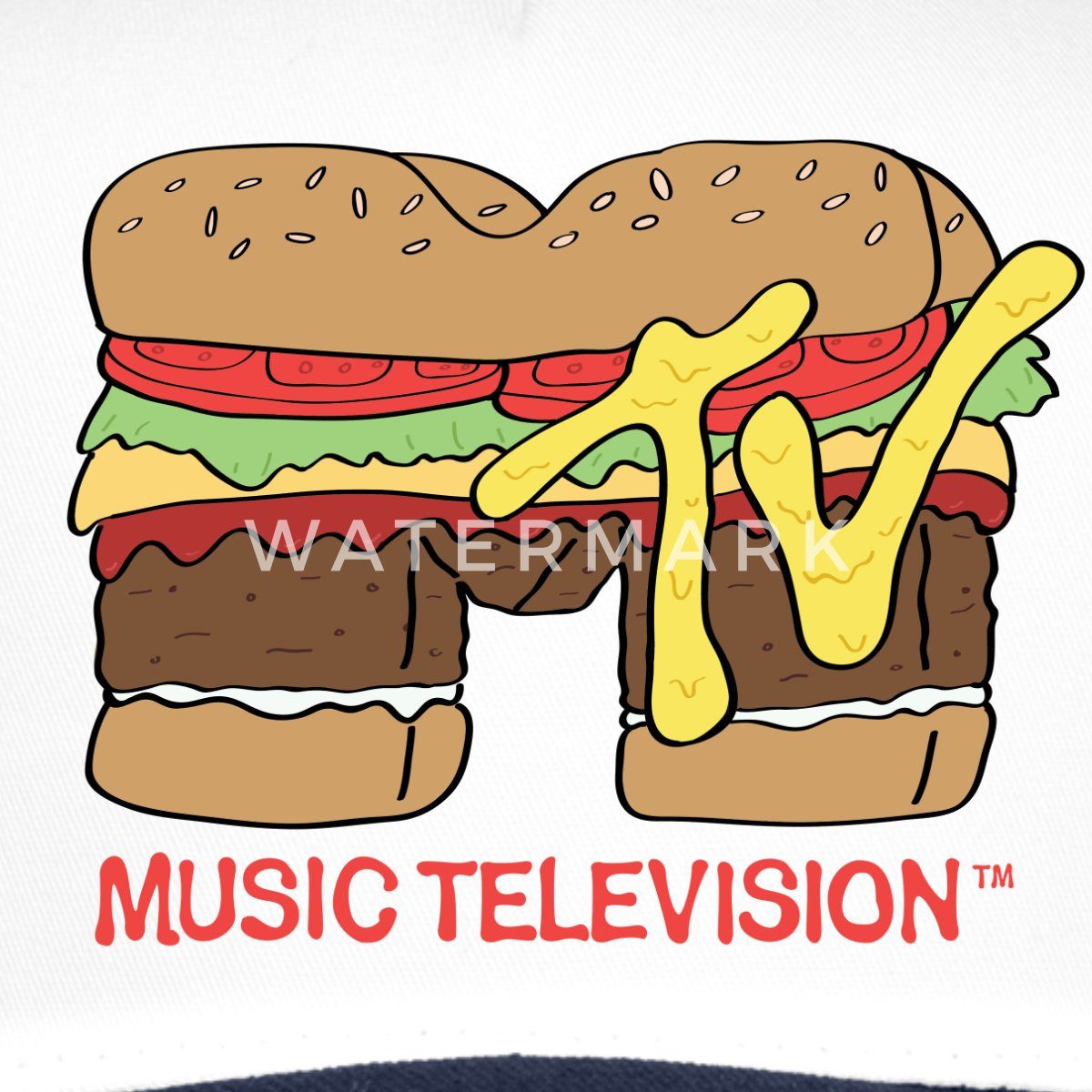 Spreadshirt Trucker Cap MTV Music Television Burger-Logo Trucker Cap (1-St)