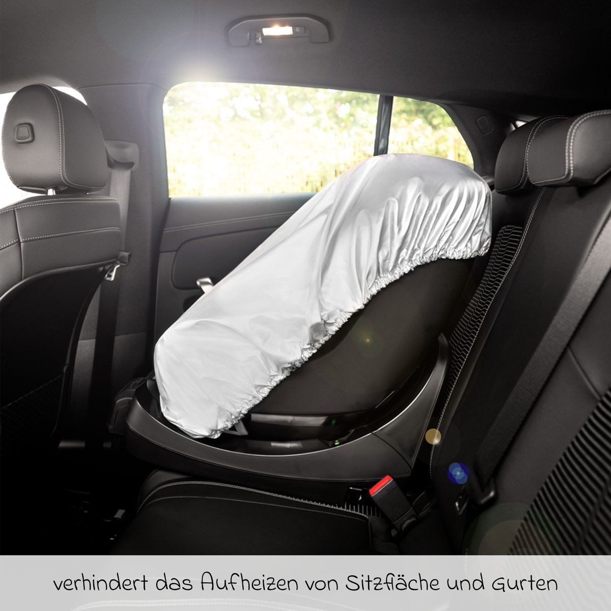 Zamboo Autositzbezug Silber, Kindersitz Hitzeschutz Autositz Abdeckung gegen Sonnenwärme