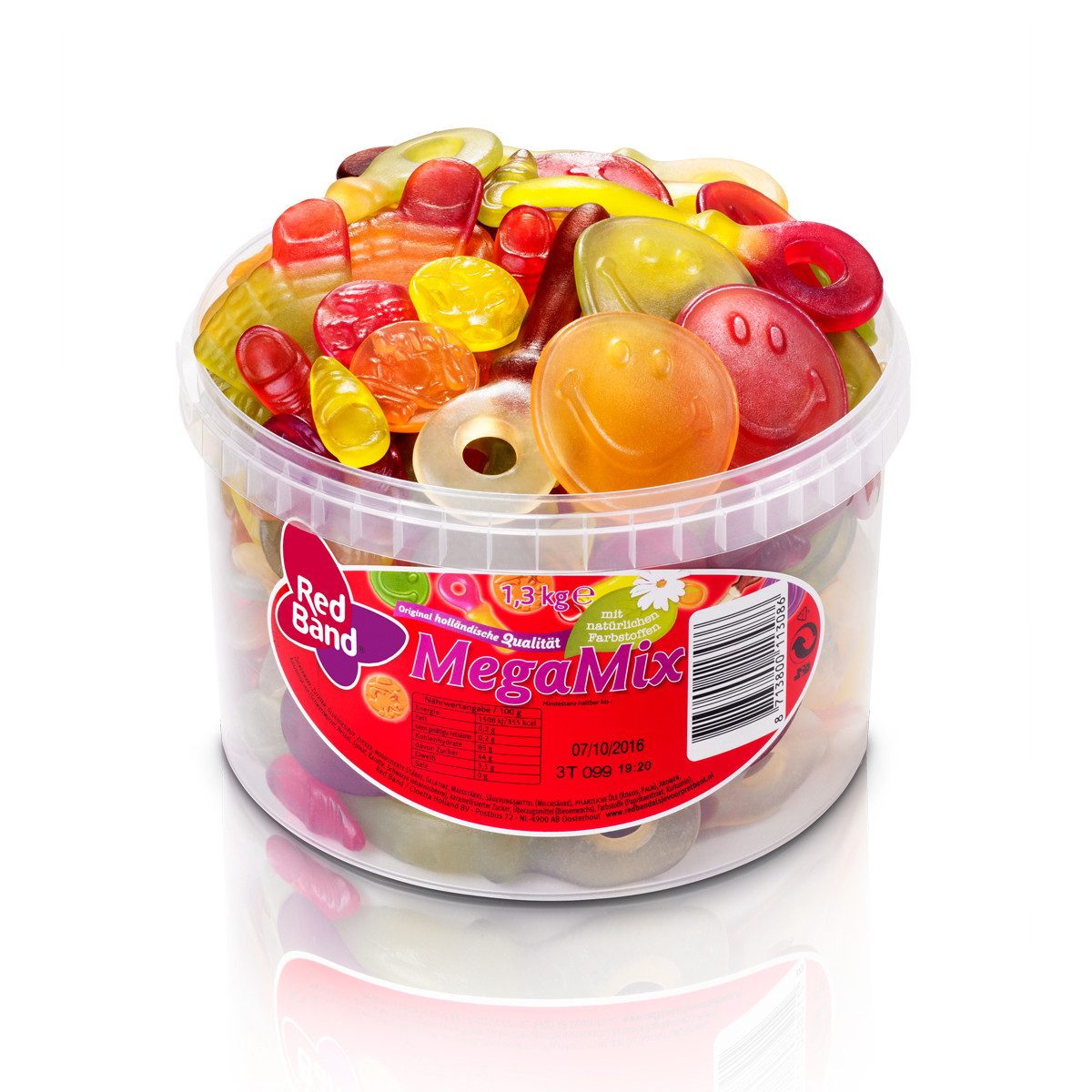 Red Band Süßigkeit, Red Band Mega Mix mit den beliebtesten Fruchtgummi Sorten 1300g