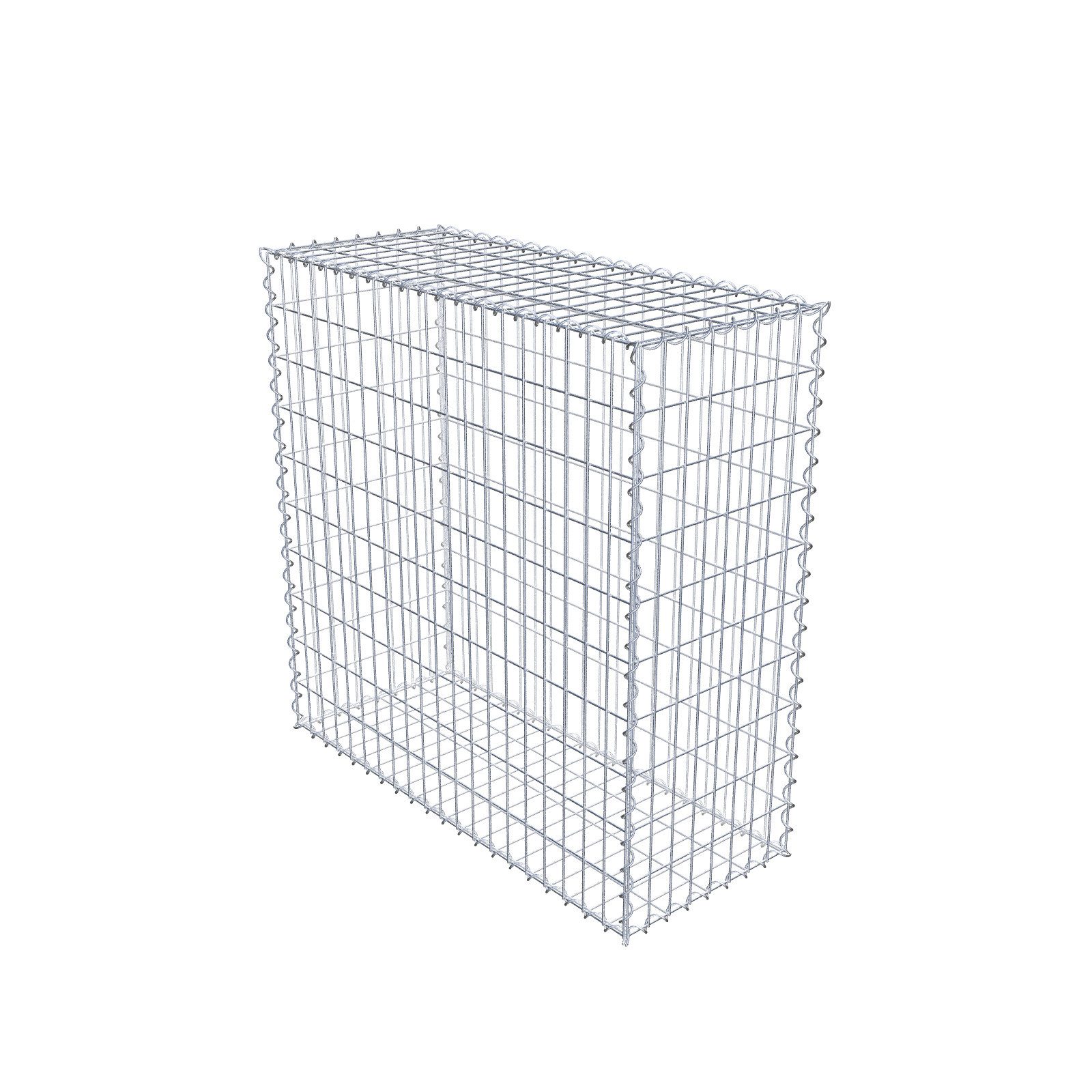Gabionenzaun Gabione 100 cm x 100 cm x 40 cm (L x H x T), Maschenweite 5 cm x 10