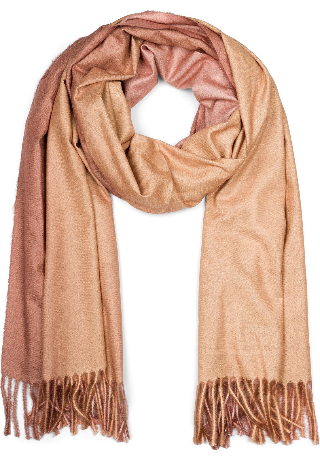 styleBREAKER Modeschal Schal mit 2-Farbigem Farbverlauf, günstig online kaufen