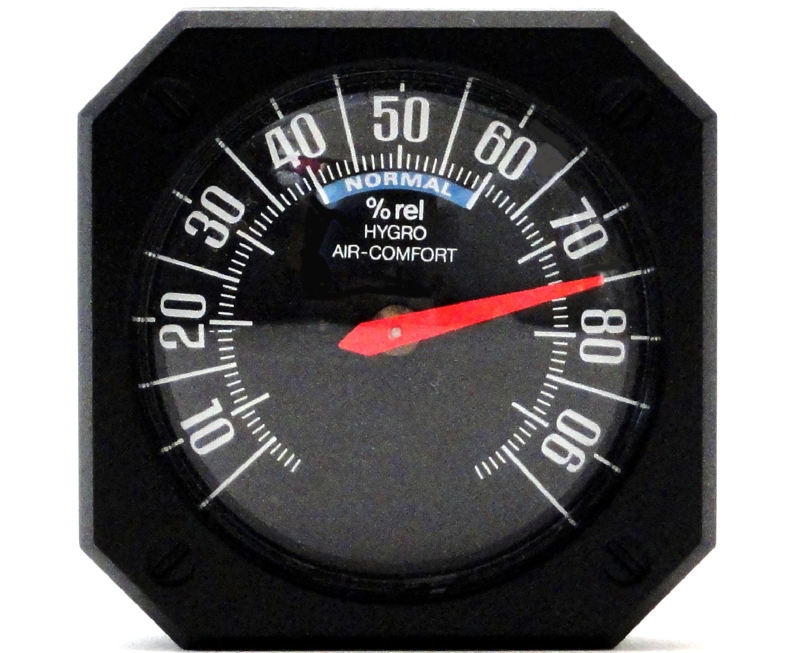 HR Autocomfort Hygrometer Historisches Auto Bimetall Hygrometer Achteck 5 x 5 cm selbstklebend; justierbar