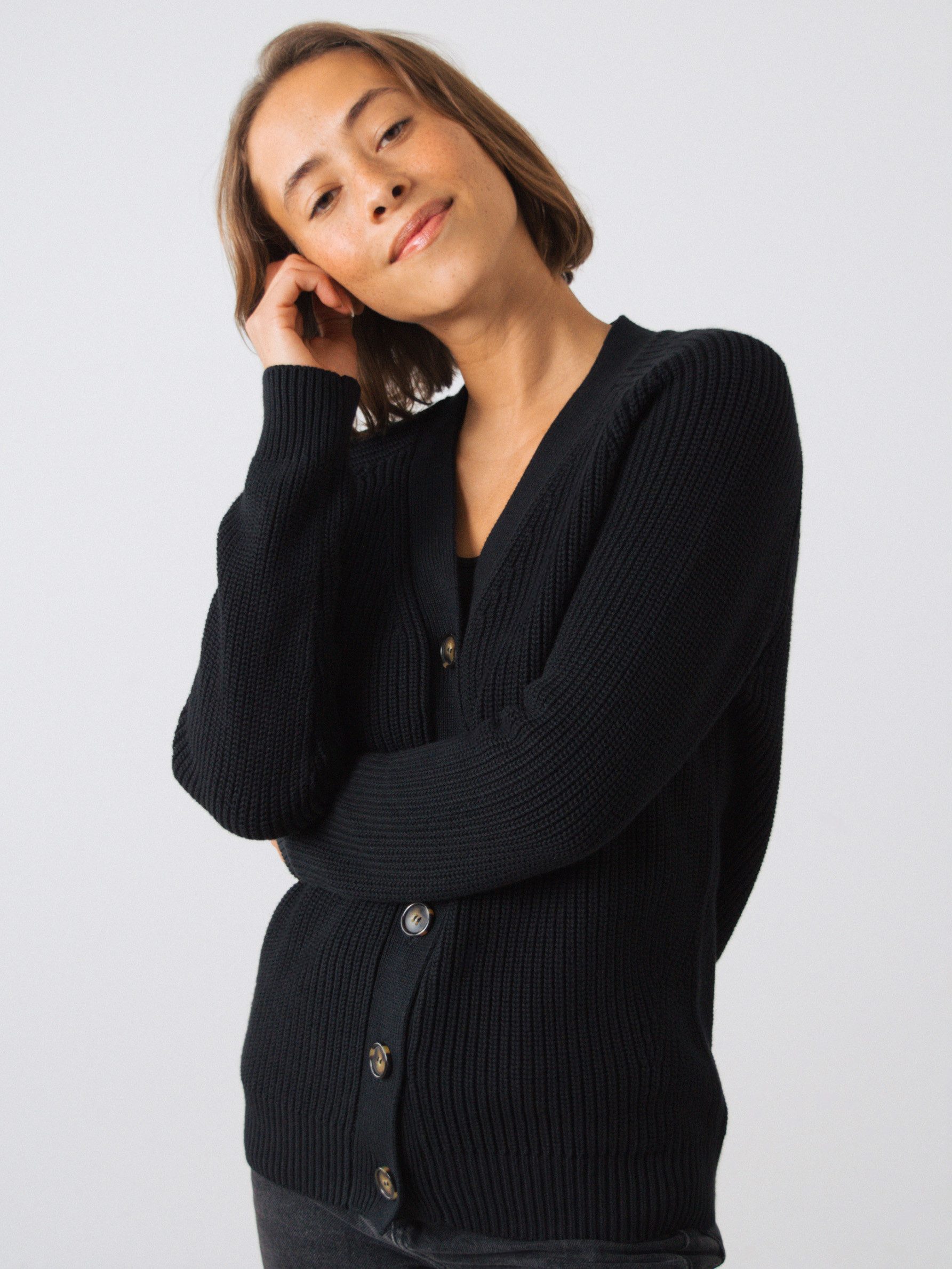 HONEST BASICS Cardigan aus Bio-Baumwolle günstig online kaufen