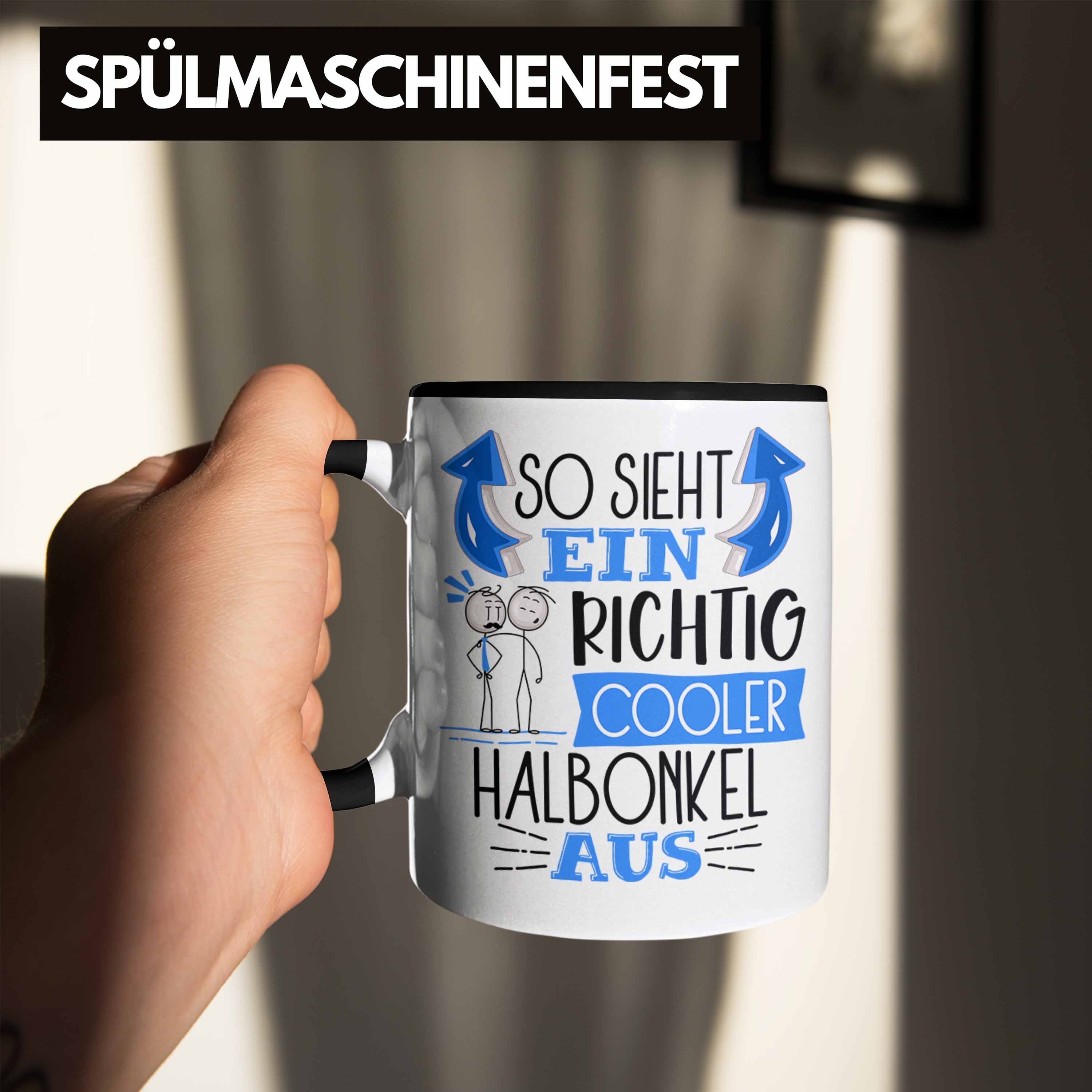 Trendation Tasse Halbonkel Tasse Sieht RIchtig Ein So Schwarz Halbonkel Ge Geschenk Cooler Aus