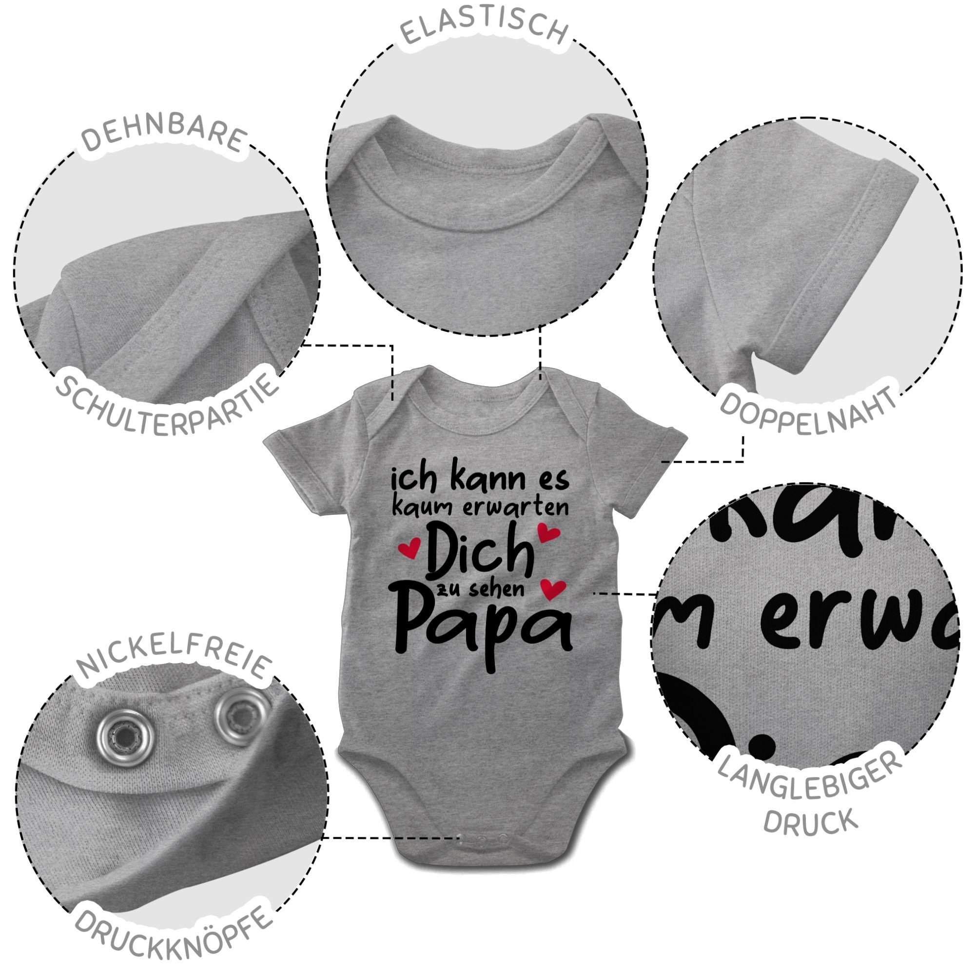 Shirtracer Shirtbody Ich kann es kaum erwarten dich zu sehen Papa Geschenk Vatertag Baby