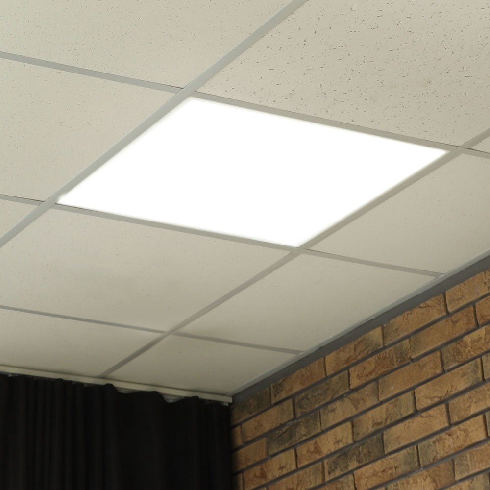 etc-shop LED Deckenleuchte, LED-Leuchtmittel fest verbaut, Neutralweiß, LED Einbaupanel Deckenlampe Büro Decken Panel neutralweiß L 59,5 cm