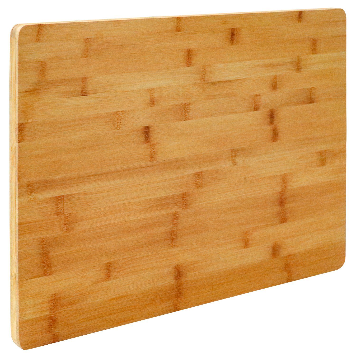 DuneDesign Schneidebrett 2cm dick - Bambus Küchenbrett 50x35 - Tranchierbrett Antibakteriell, Bambus, (1-St), Großes Hackbrett Aus Holz - Pflegeleicht, Messerschonend & Stabil