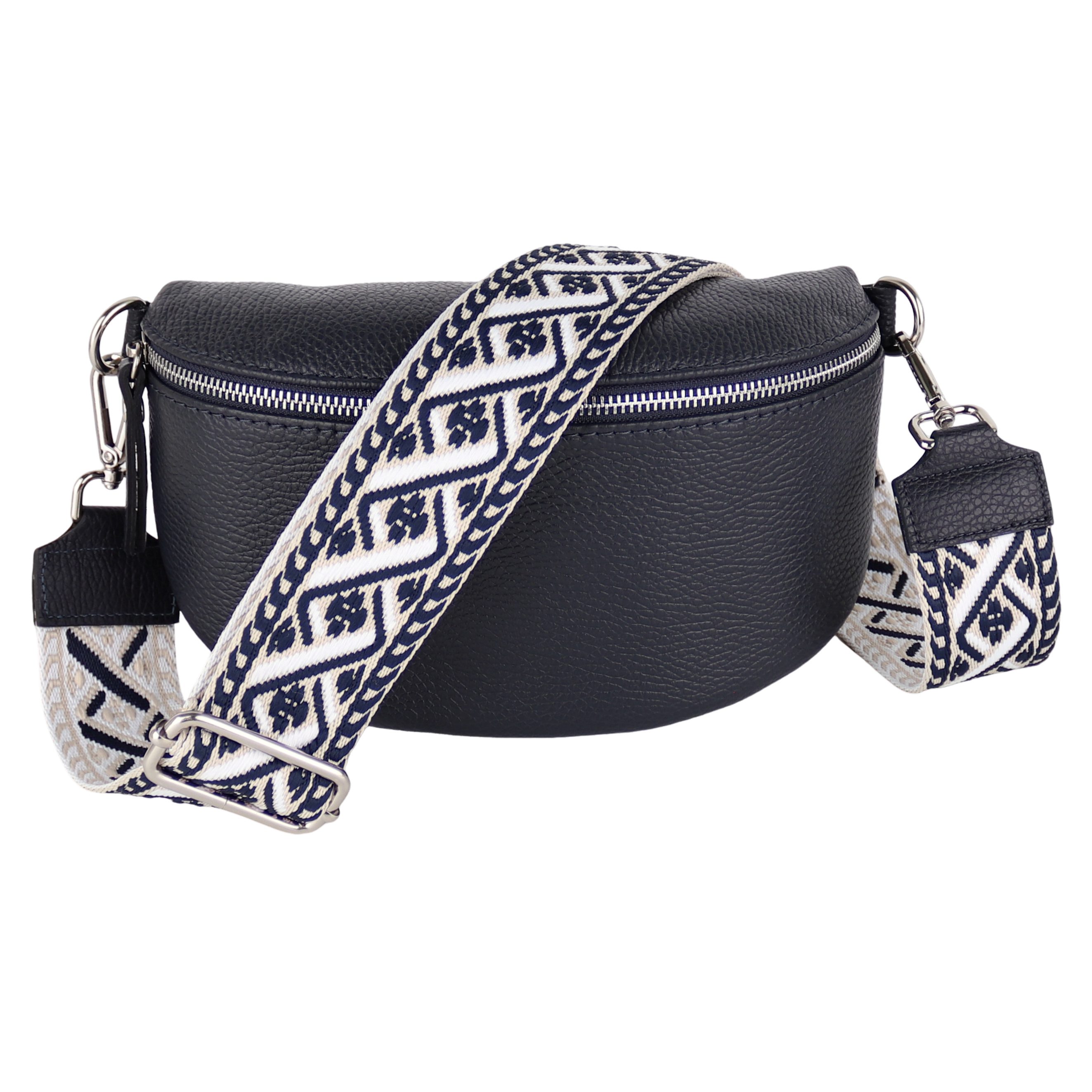 Bauchtasche Damen, Echtleder, Made in Italy, Umhängetasche, Brusttasche