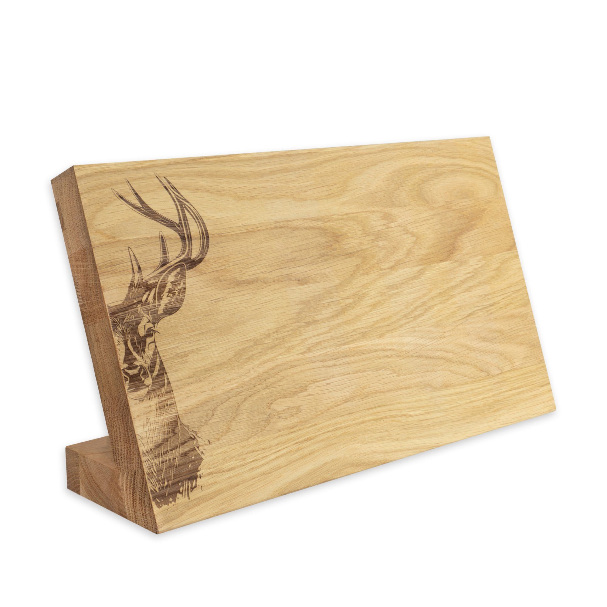 Camolo aus Eiche Messerhalter mit Hirschmotiv (1tlg