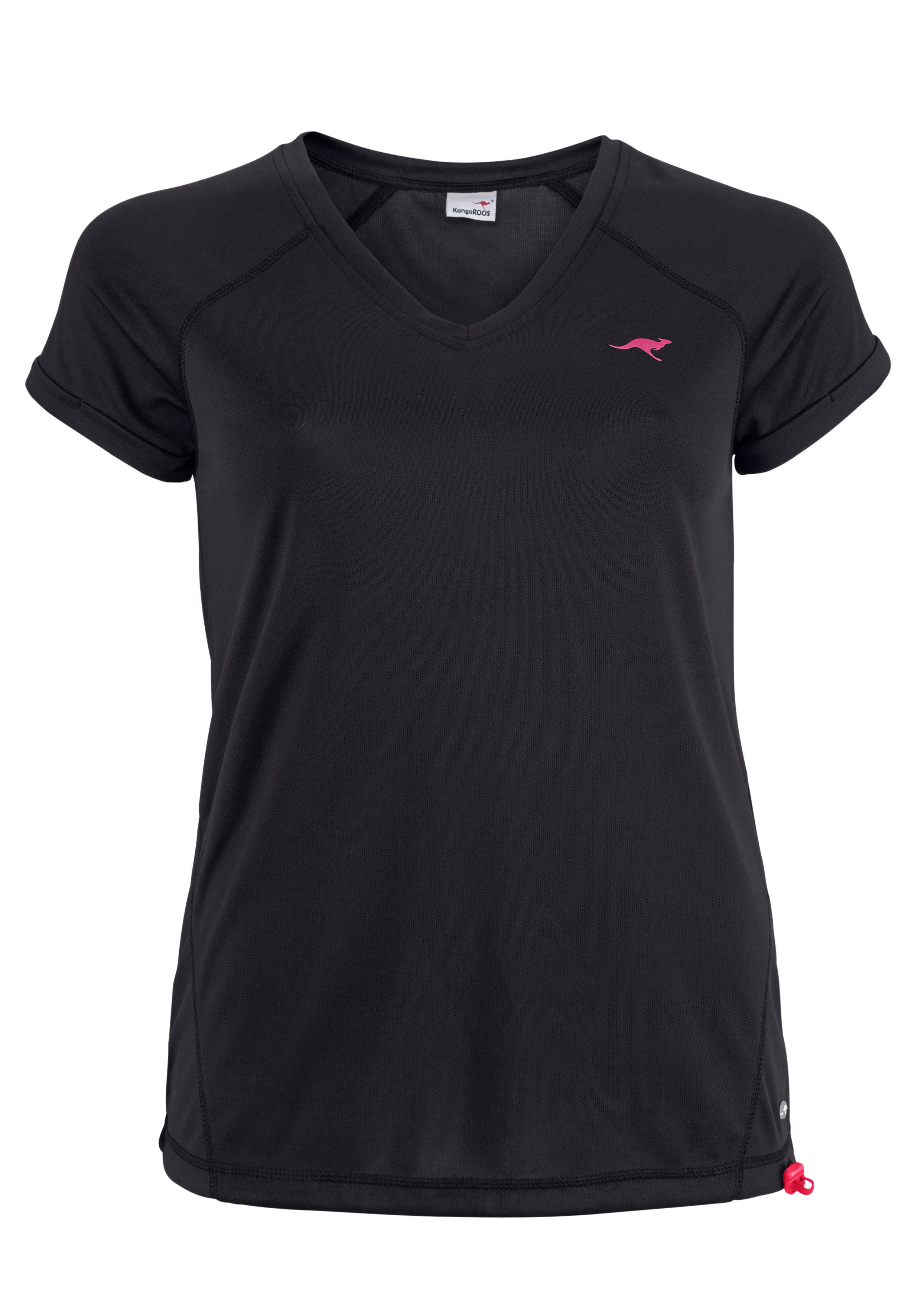 KangaROOS Funktionsshirt Kurzarm, figurumspielend, mit V-Ausschnitt, große Größen. Reduzierter Preis € 20,99. Unverbindliche Preisempfehlung € 29,99