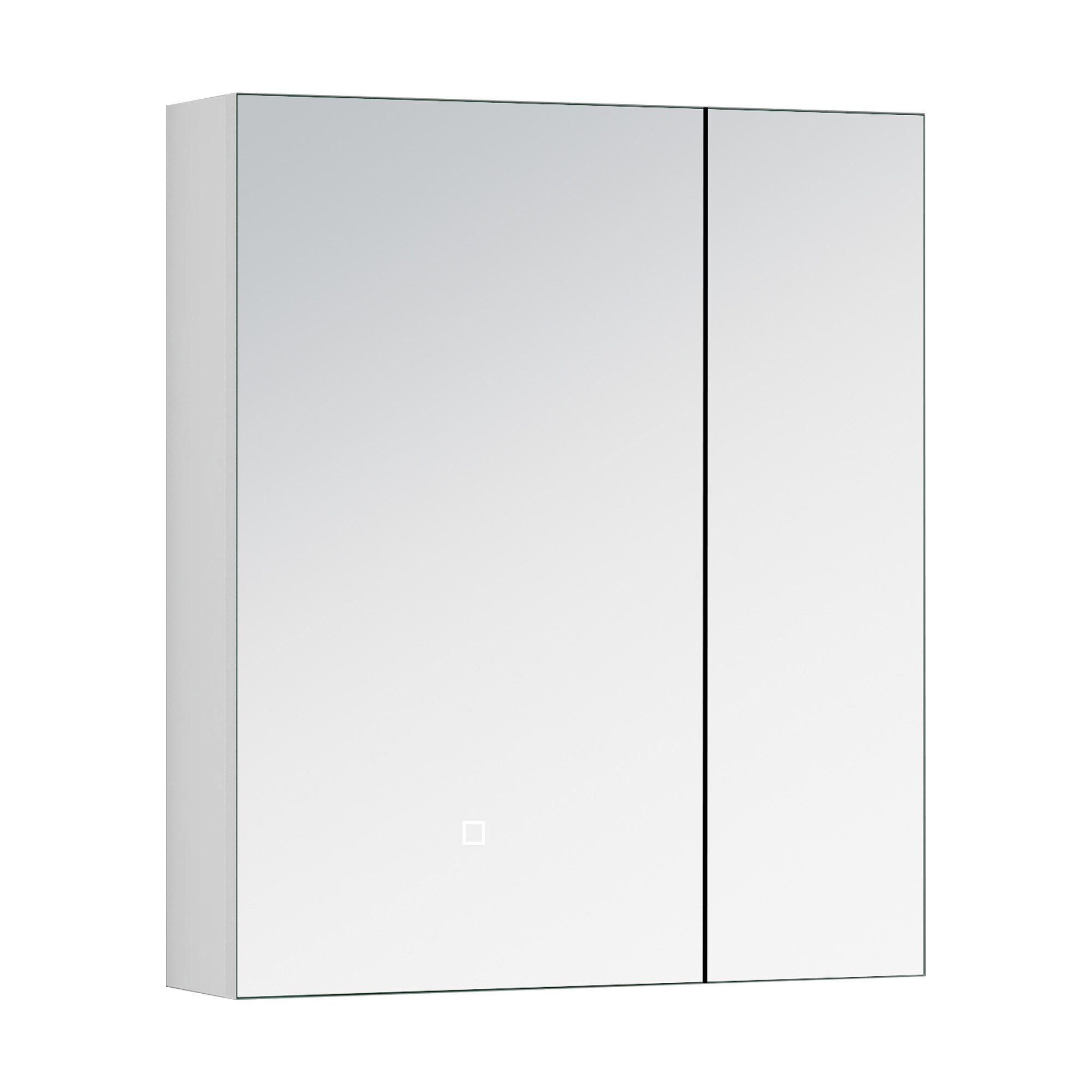 doporro Spiegelschrank Wandschrank Wandspiegel LED Weiß/Anthrazit günstig online kaufen