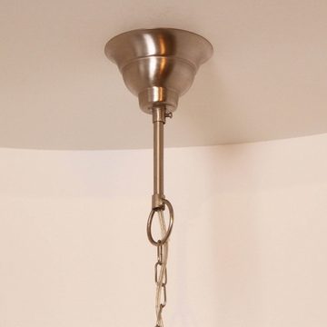 Casa Moro Pendelleuchte Orientalische Lampe prachtvolle Deckenleuchte Melisa Silber H 54 cm, ohne Leuchtmittel, mit Kette und Baldachine, LN2010