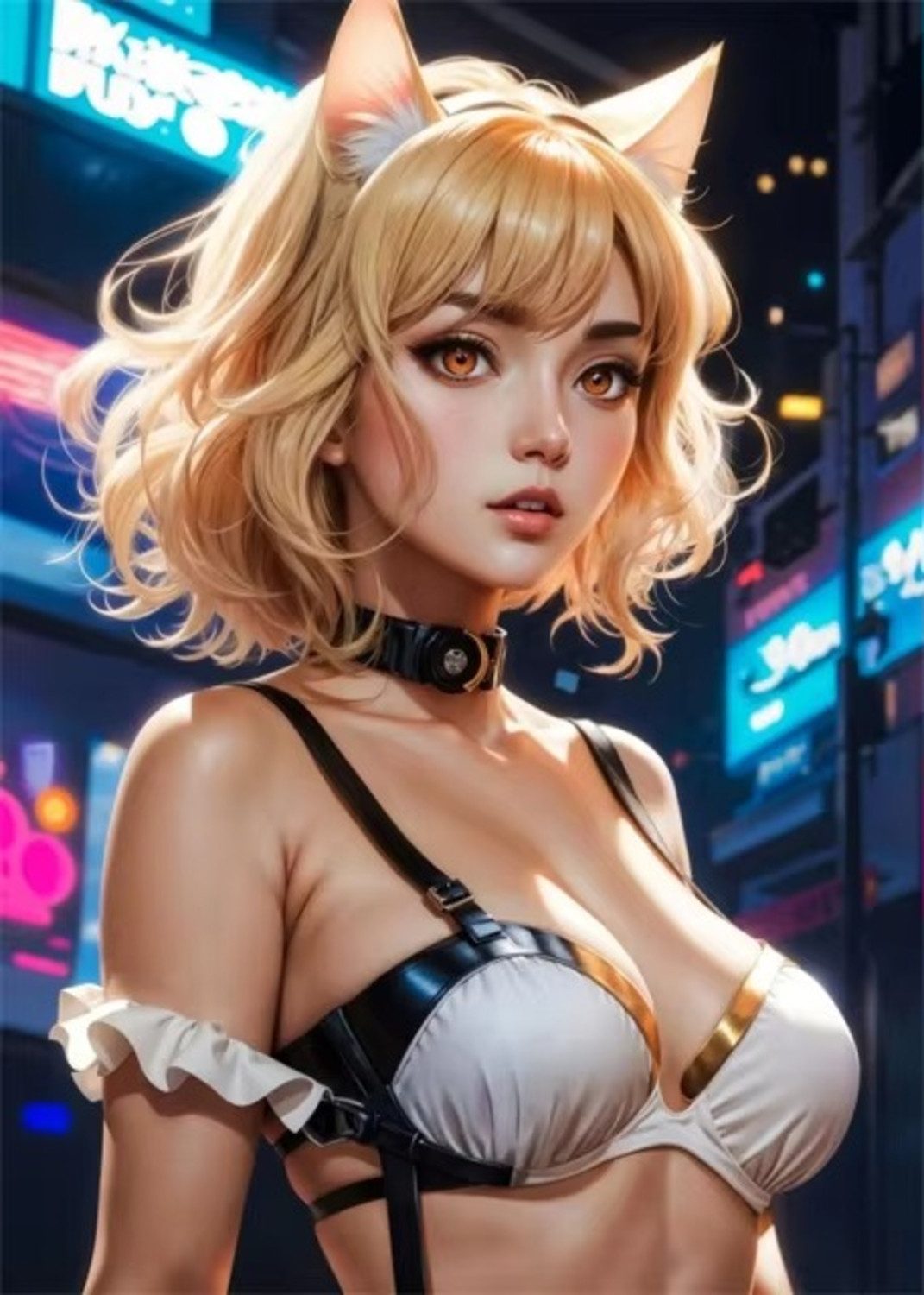 TPFLiving Kunstdruck OHNE RAHMEN, Sexy Anime - Schöne Manga Mädchen - (Leinwandbild XXL), Farben: Farben: bunt - Größe: 20x30cm