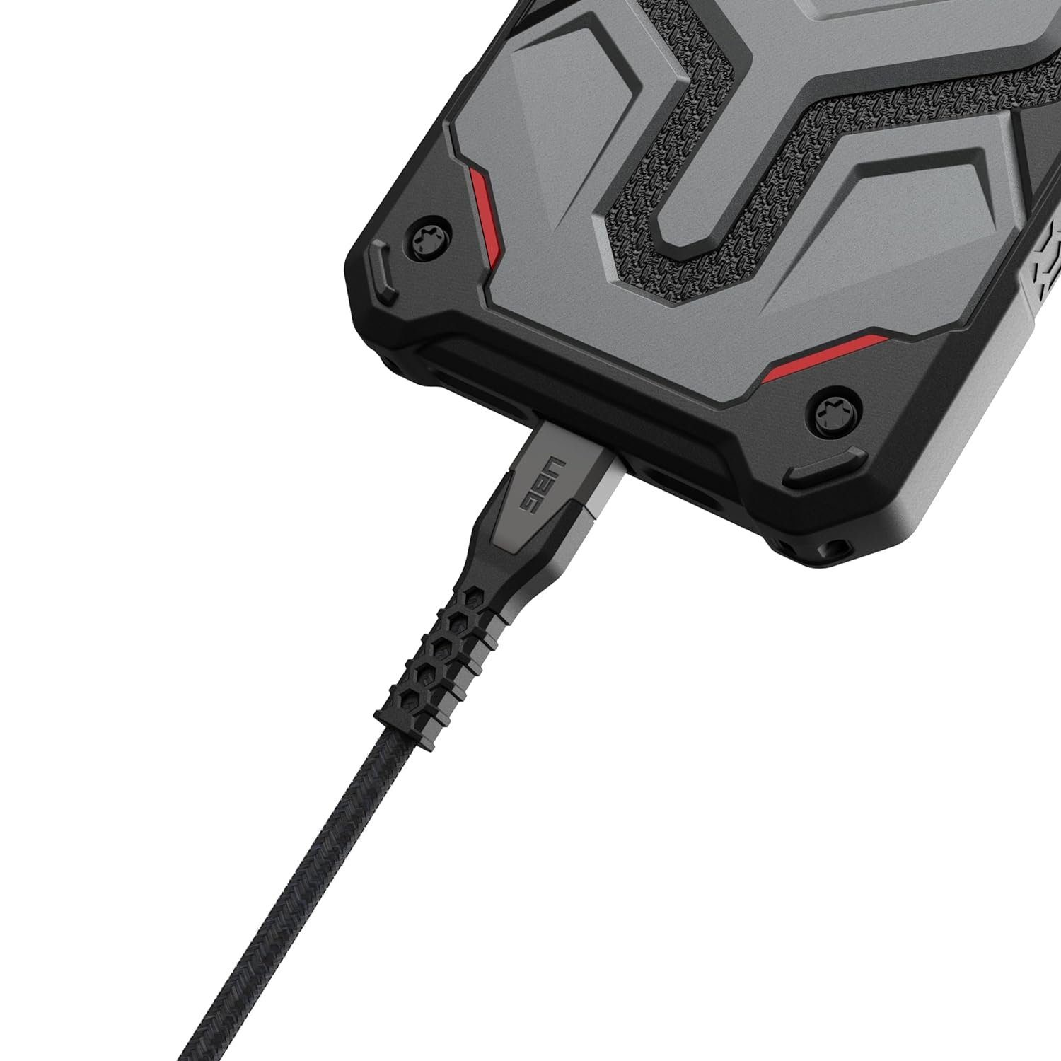 UAG Rugged Kevlar Smartphone-Kabel, USB-C auf Lightning, (150 cm), [MFi zertifiziert, 30W Fast Charging, USB 2.0 bis zu 480 MB/s]