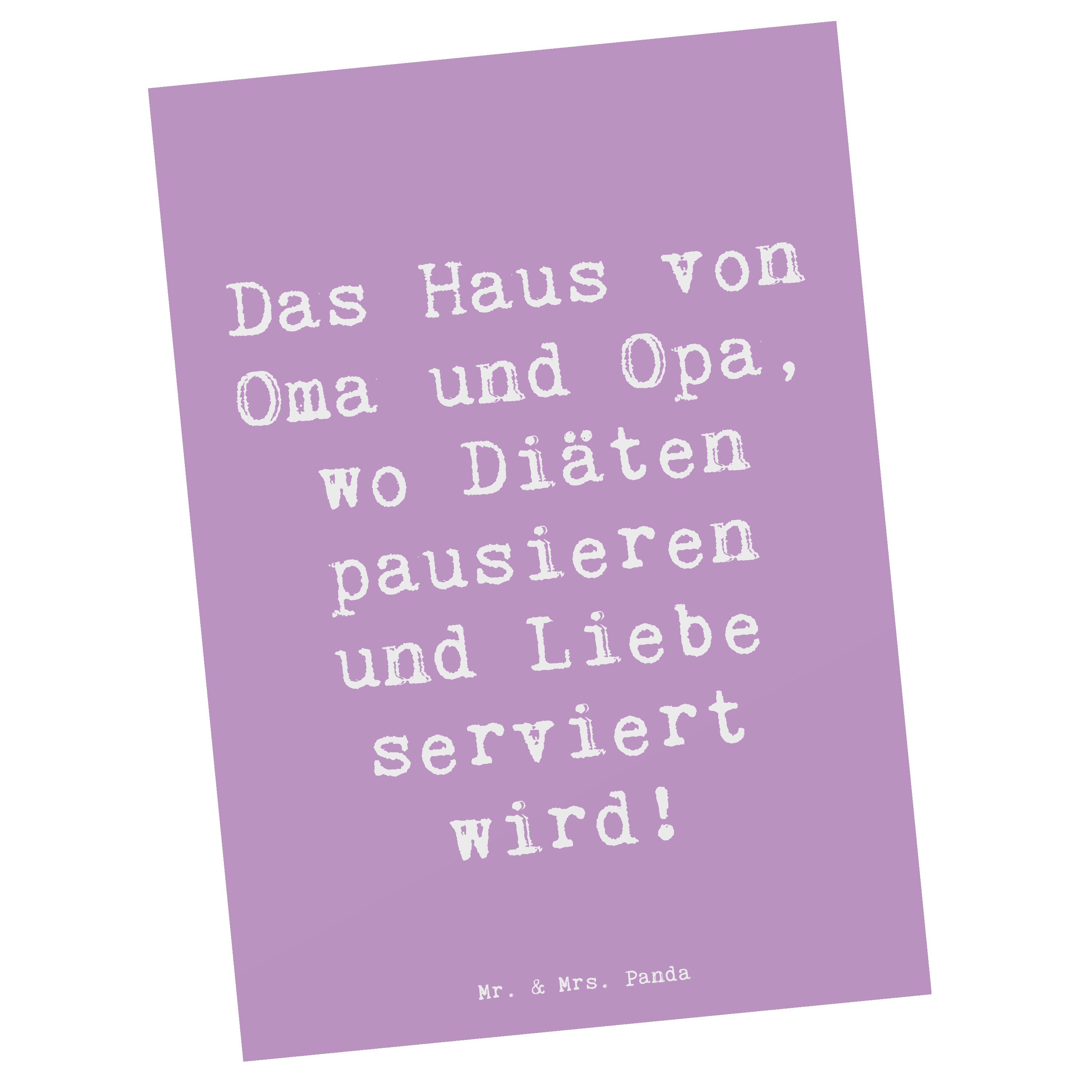Postkarte Spruch Großelternliebe - Lavendeltraum - Geschenk, Diäten pausieren