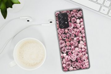 MuchoWow Handyhülle Blumen - Rosen - Natur - Rosa - Botanisch, Phone Case, Handyhülle Samsung Galaxy A53, Silikon, Schutzhülle